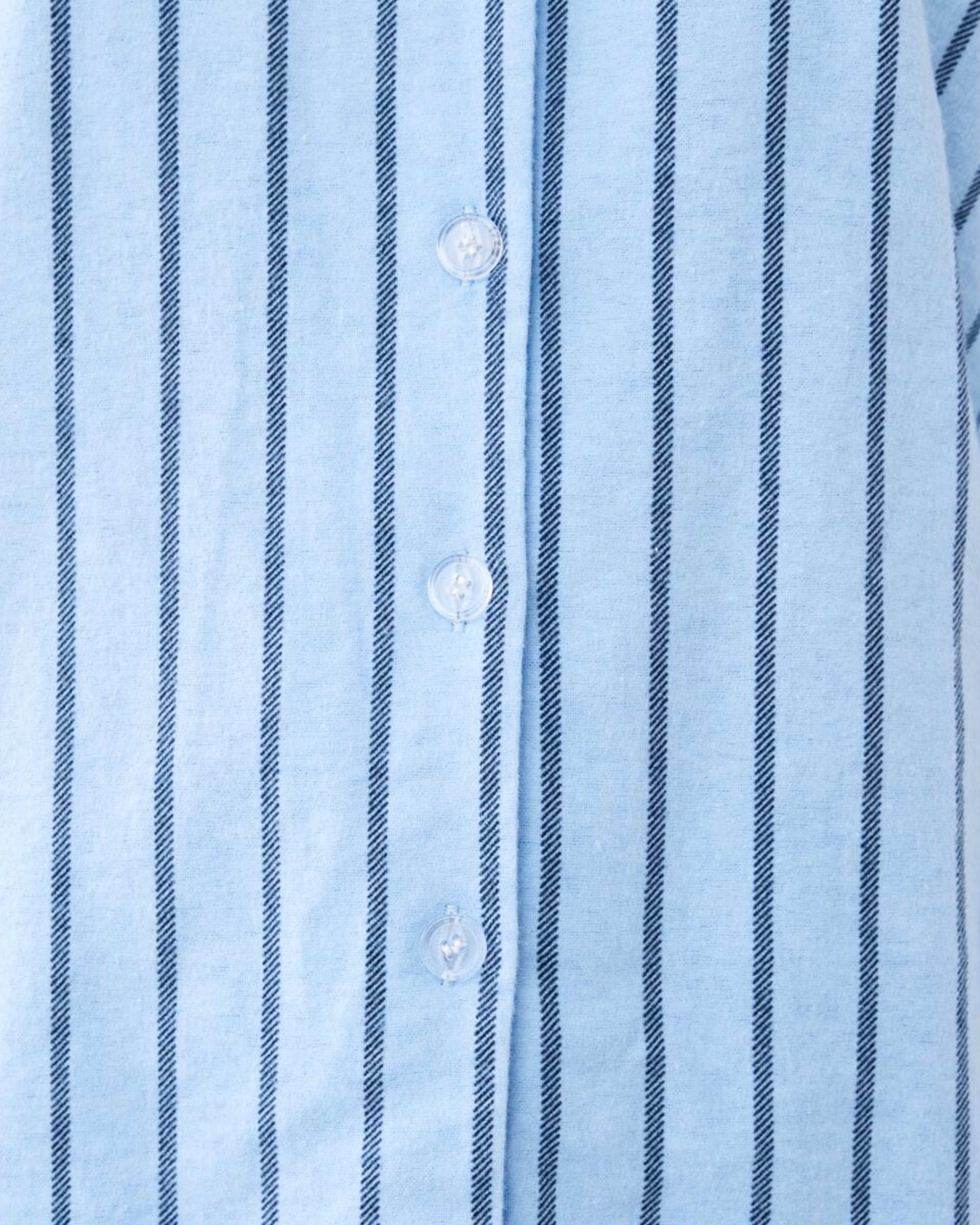 6 Family Matching Printed Flannel Pyjama Set Chm Stripe, 6 of 7