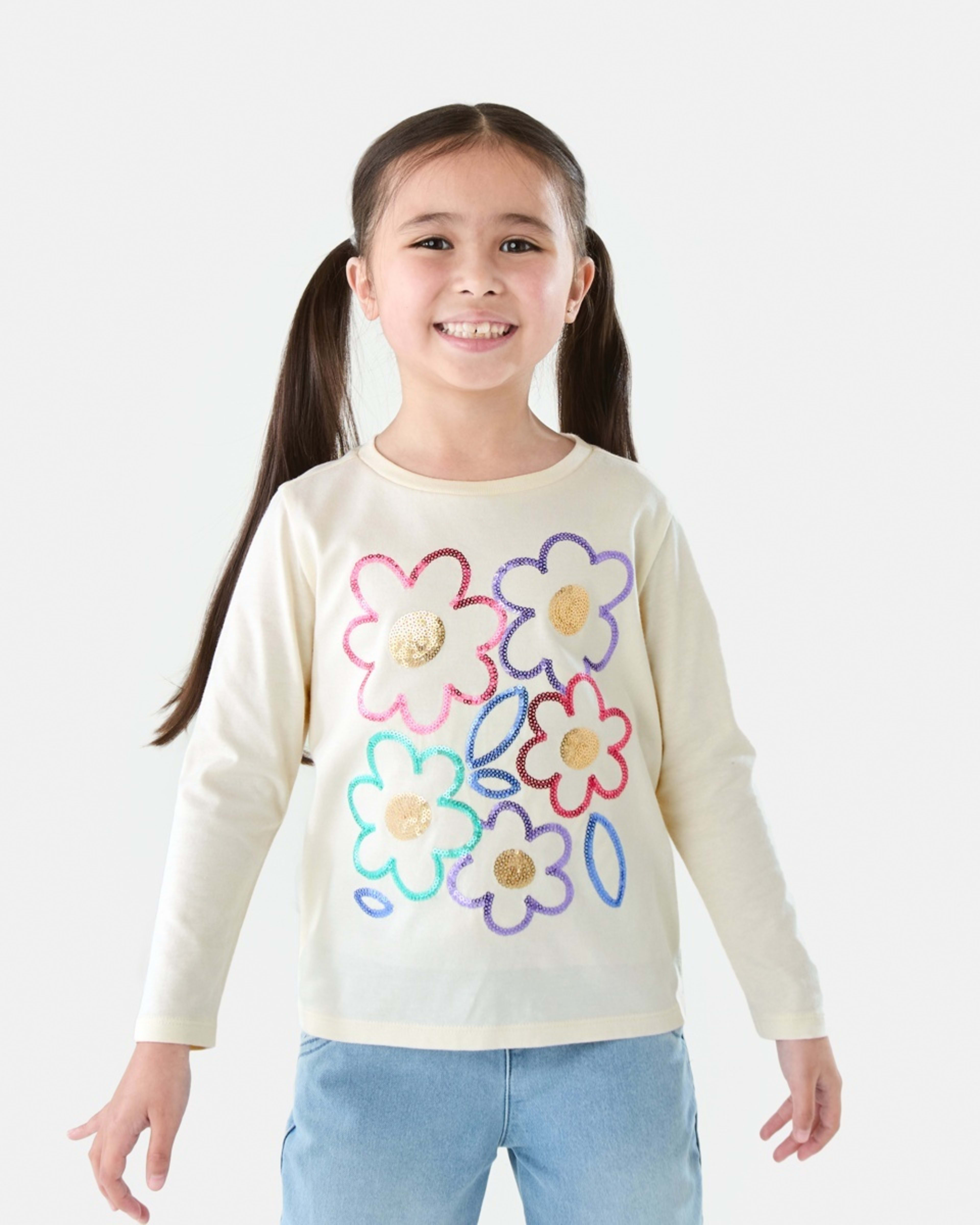 1 Sequin T-shirt Flower