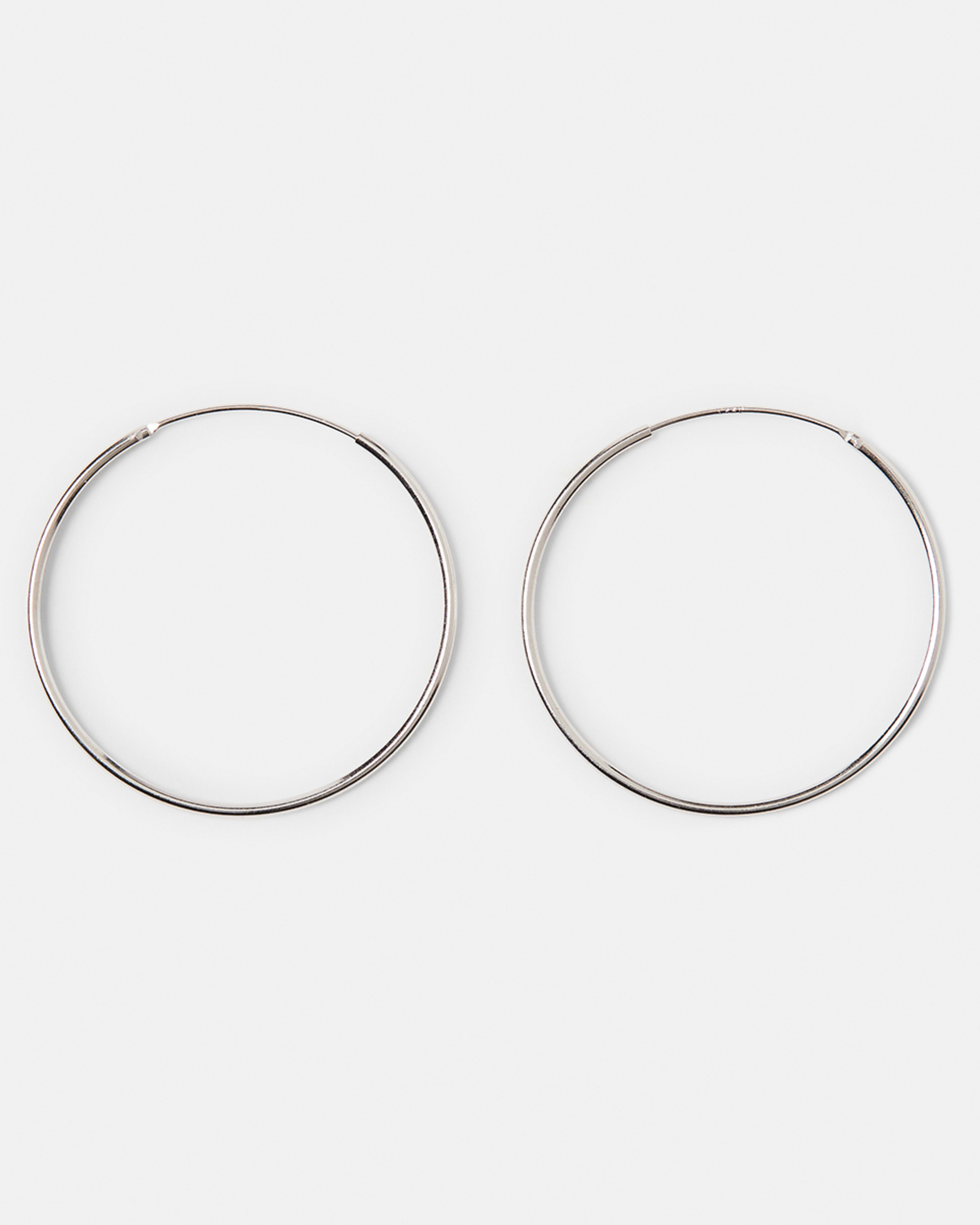 Sterling Silver Medium Thin Hoops Kmart