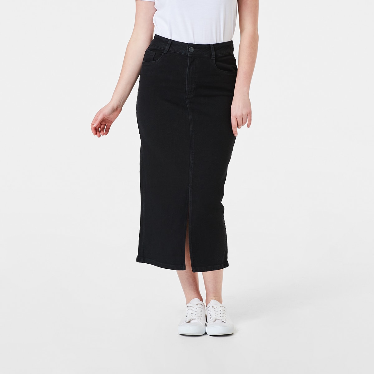 kmart textured midi skirt