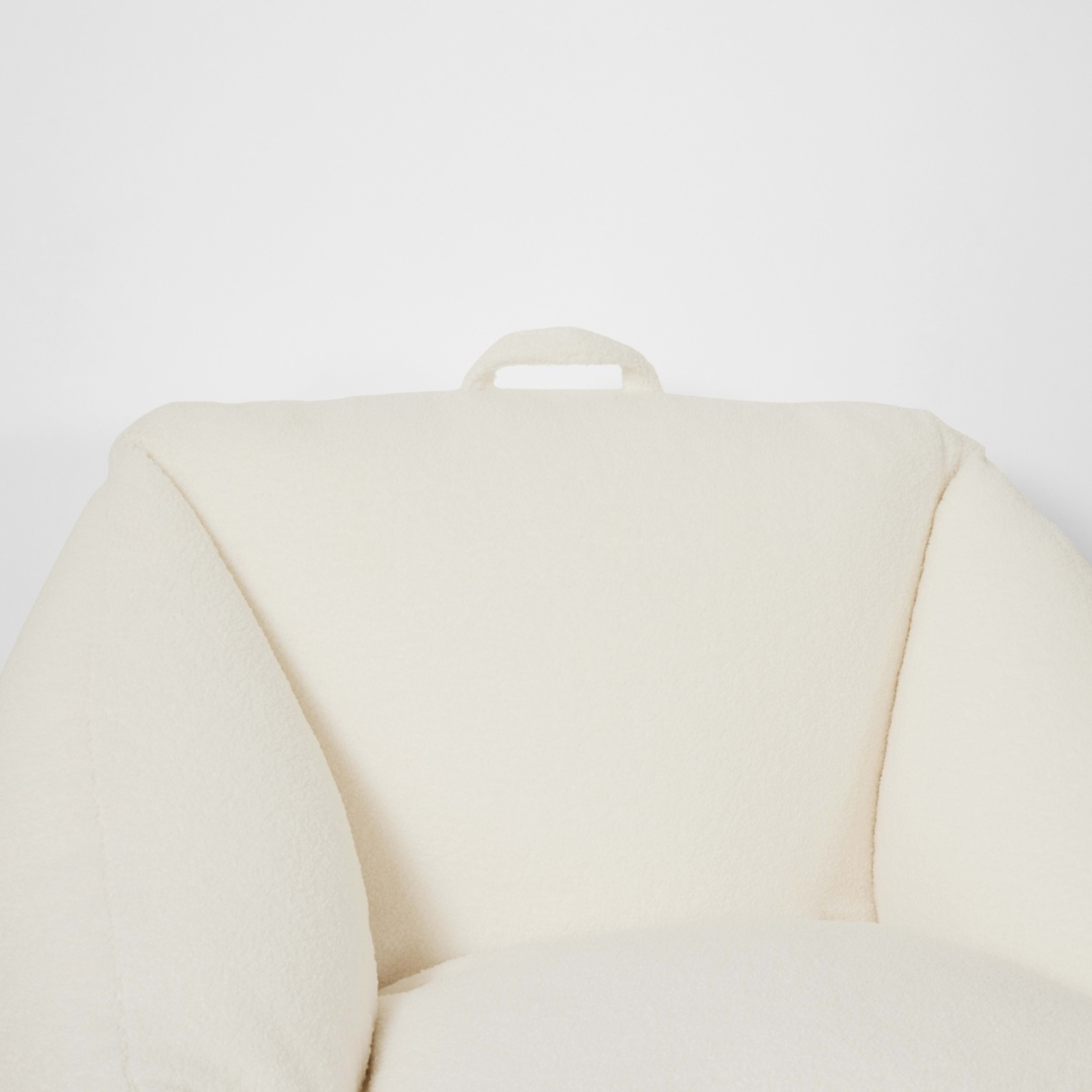 8 Boucle Bean Bag - White, 8 of 9