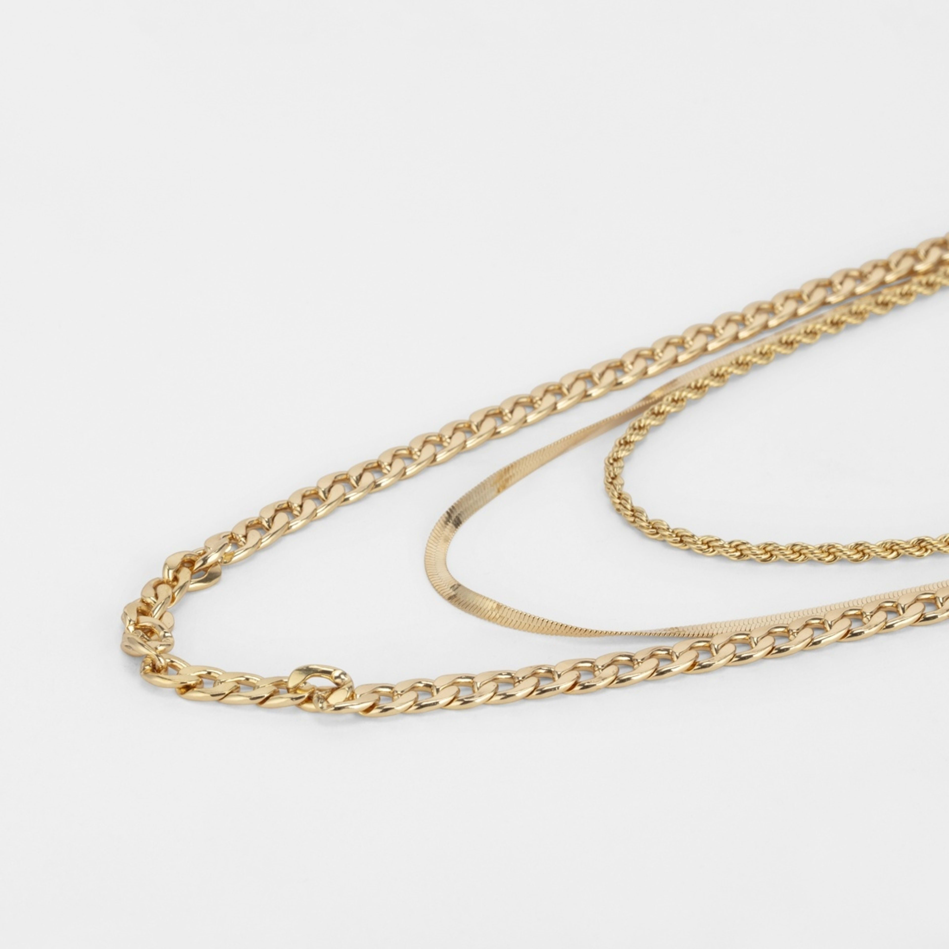 1 3 Pack Essential Chain Necklace - Gold Tone