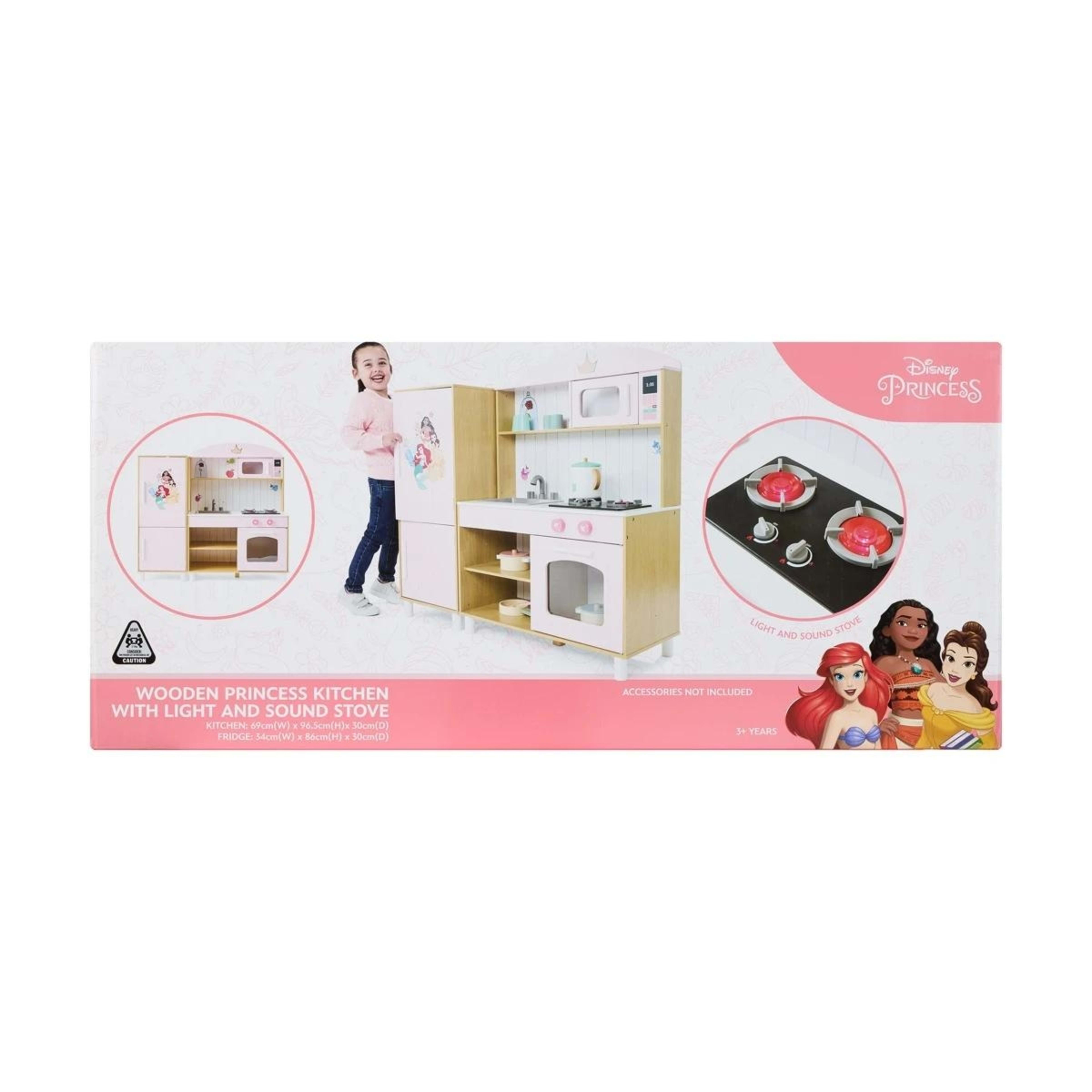 10 Disney Princess Wooden Kitchen with Light and Sound Stove Toy, 10 of 10