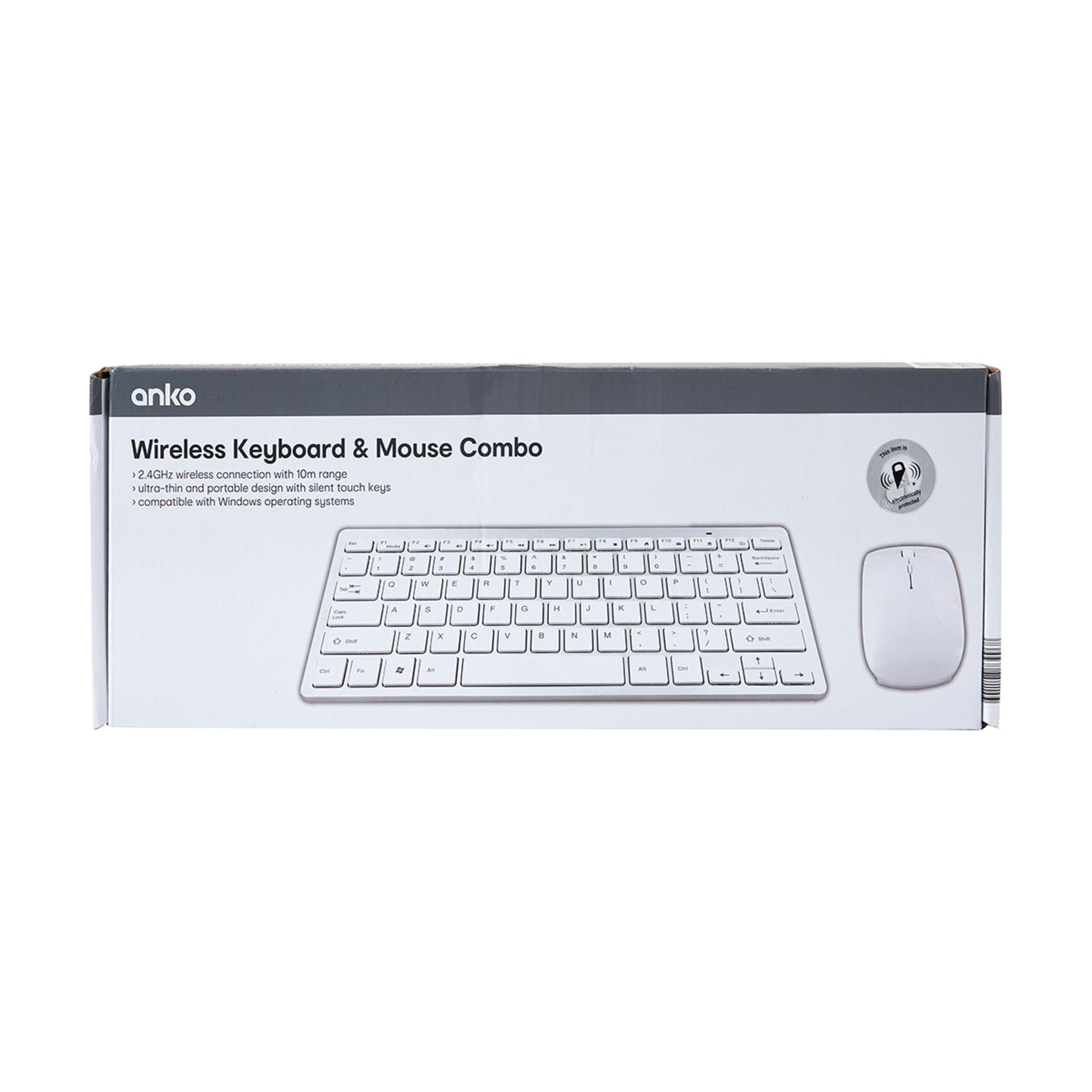 Wireless Keyboard and Mouse Combo White and Silver Kmart