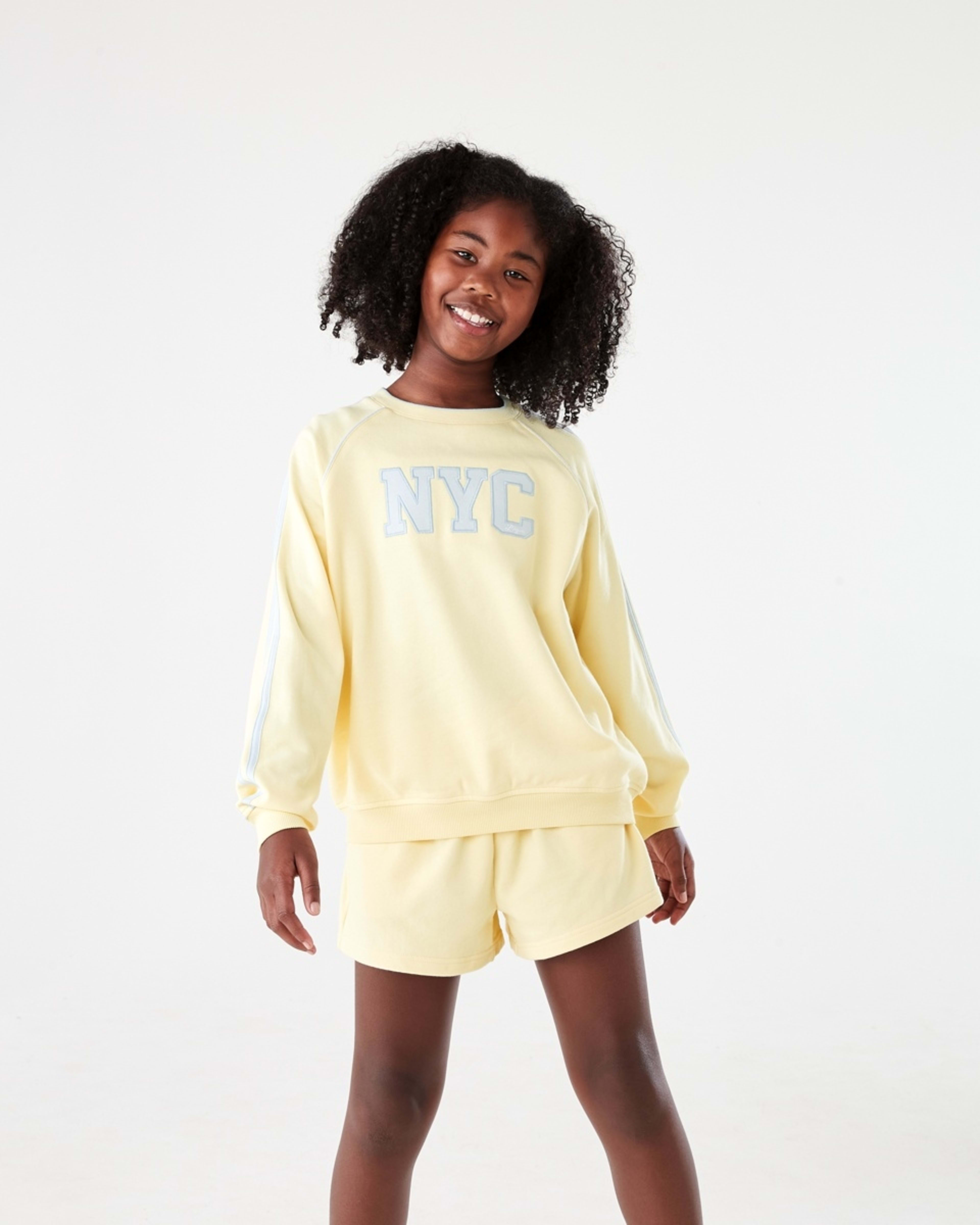 1 French Terry Crew Sweatshirt NYC LEAGUE BUTTERCREAM, 1 of 7