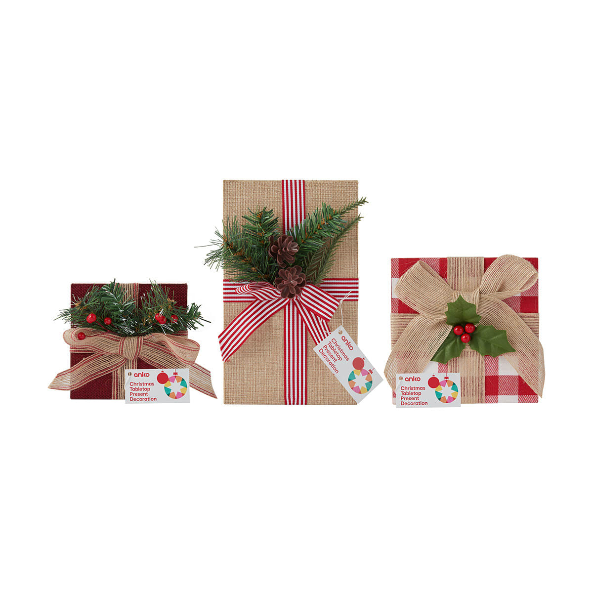 Christmas Tabletop Present Decoration - Assorted - Kmart