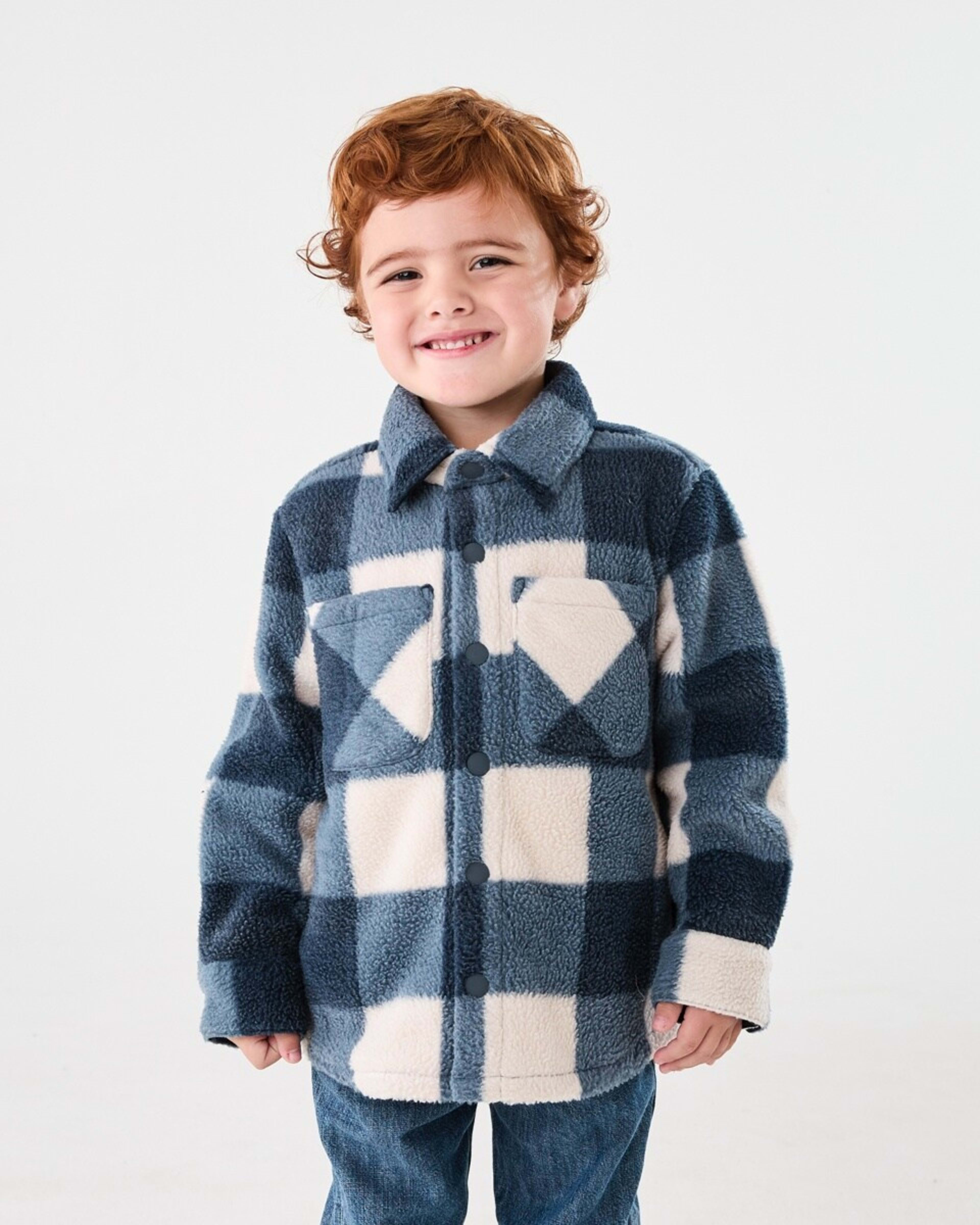 2 Cosy Shacket Square Check Ecru, 2 of 8