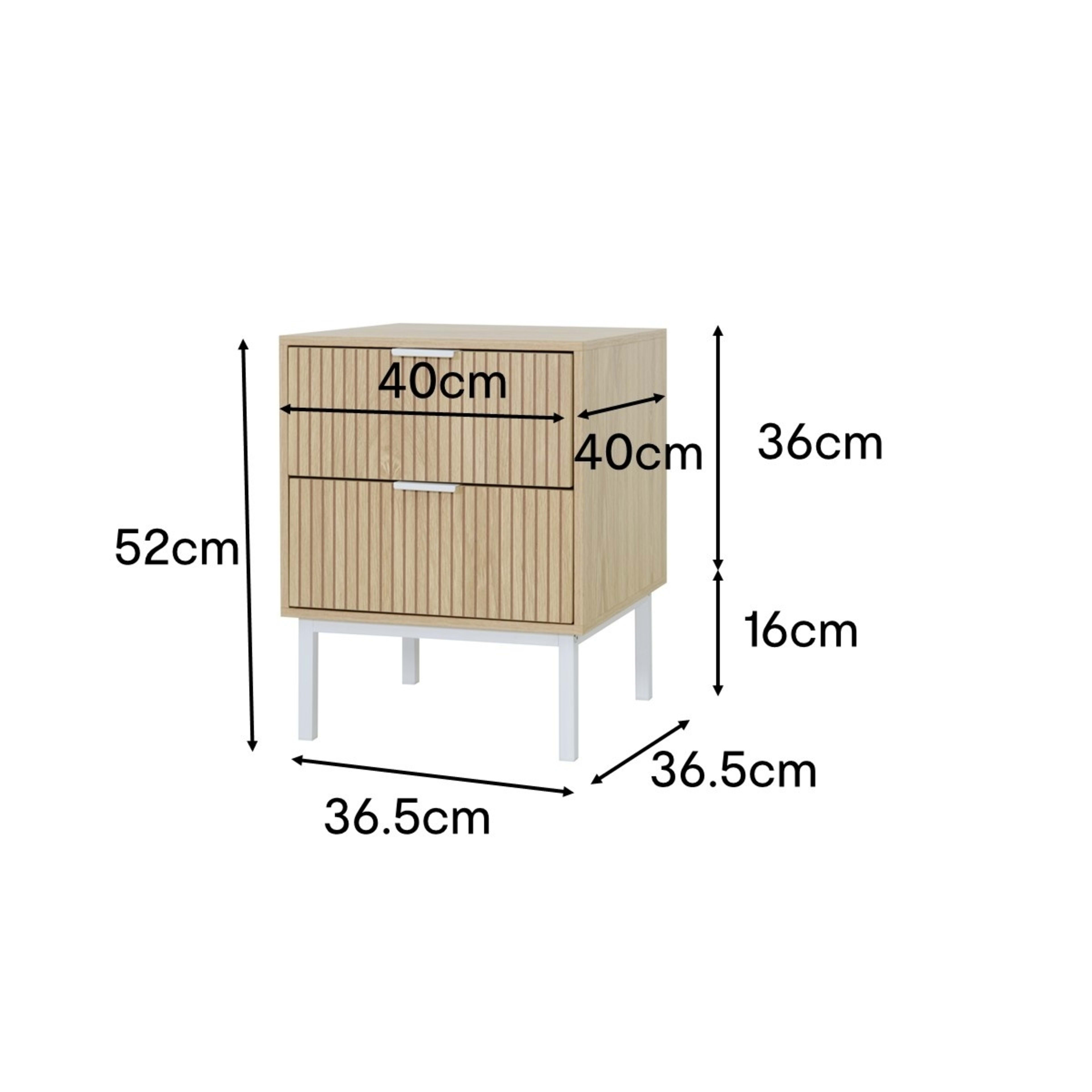 9 Isla 2 Drawer Bedside Table, 9 of 10