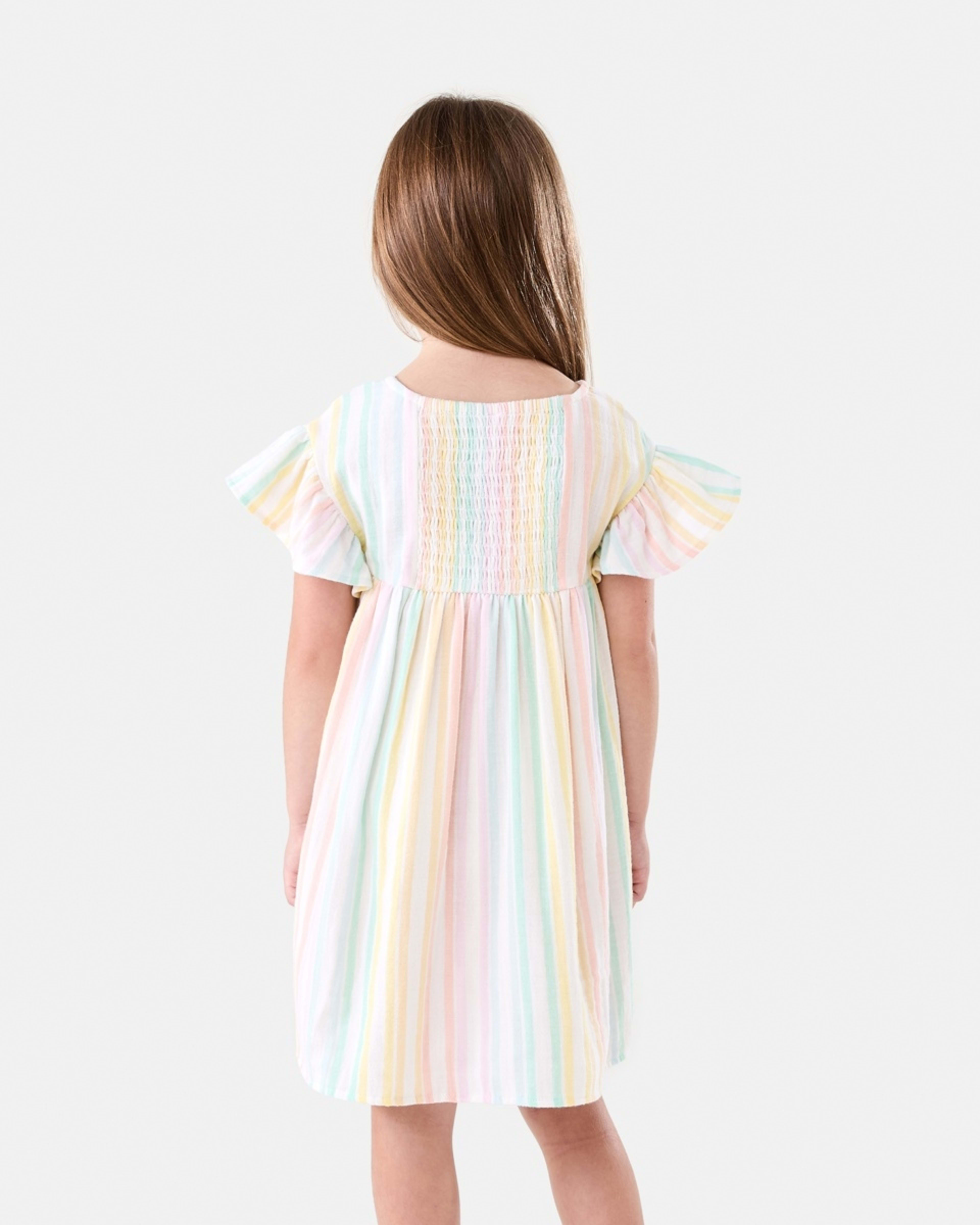 2 Woven Dress MULTI RAINBOW STRIPES WHITE, 2 of 7