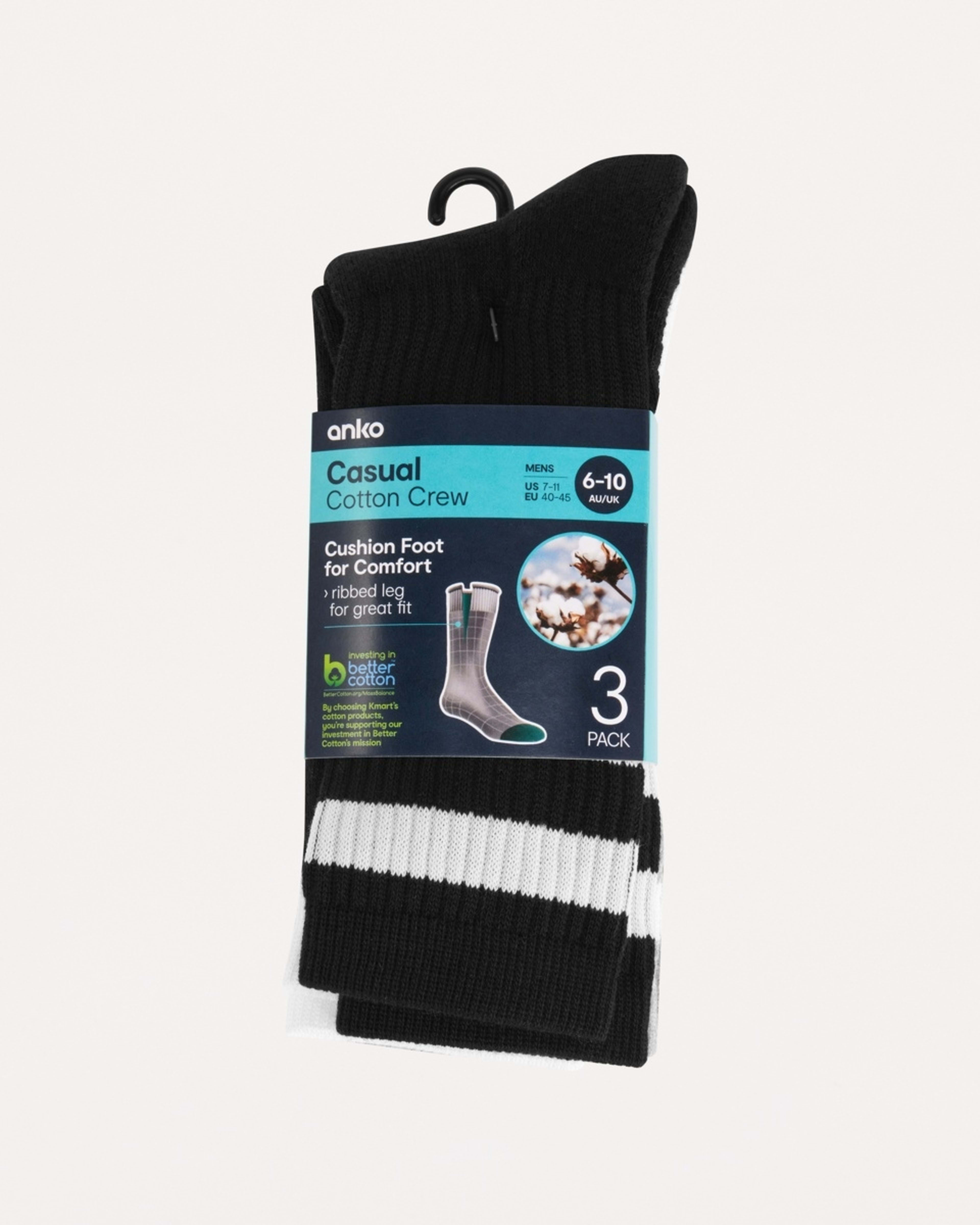 3 3 Pack Retro Stripe Rib Socks RETRO STRIPES, 3 of 3