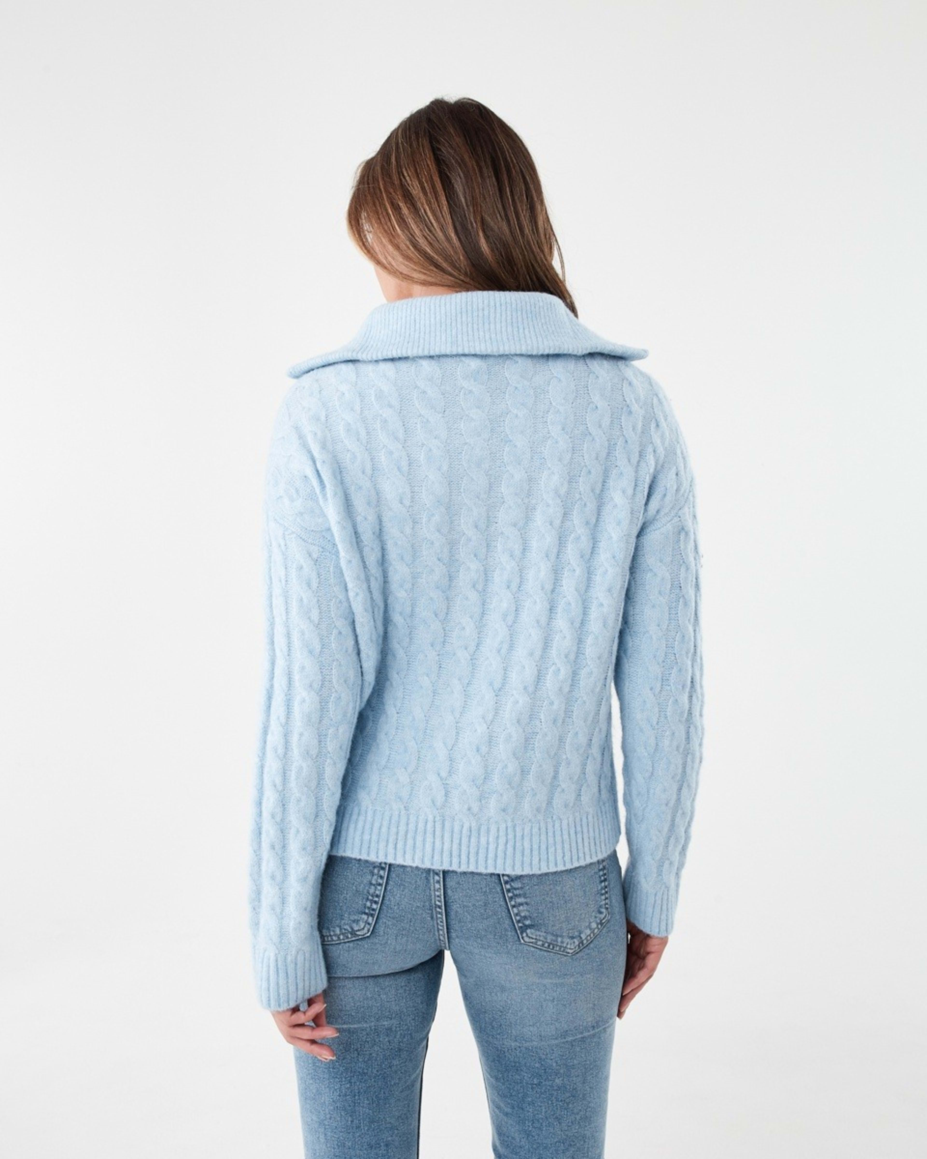 3 Zip Neck Jumper Skyway Mrl, 3 of 5