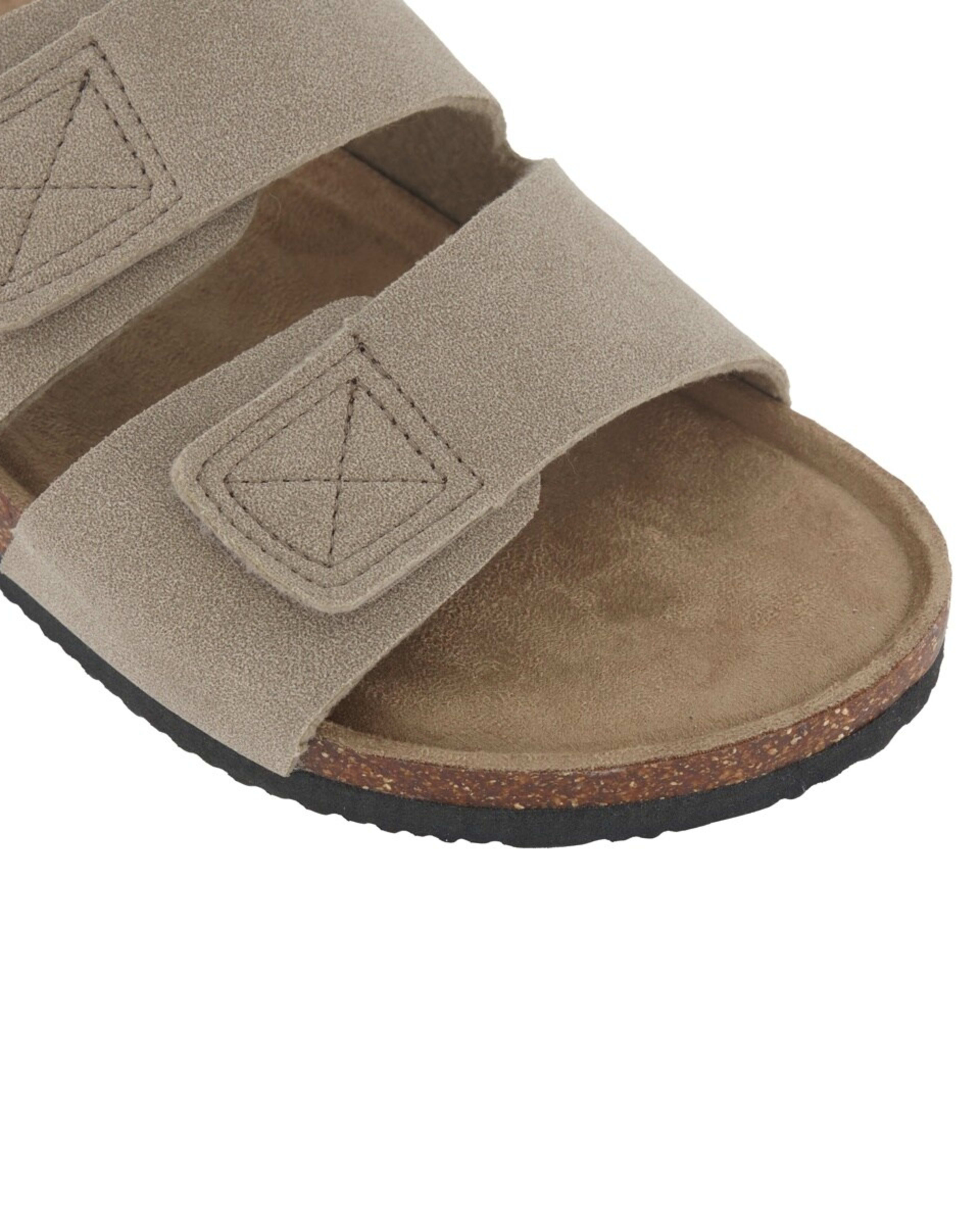 4 Double Band Touch Fastener Sandals Brown, 4 of 4