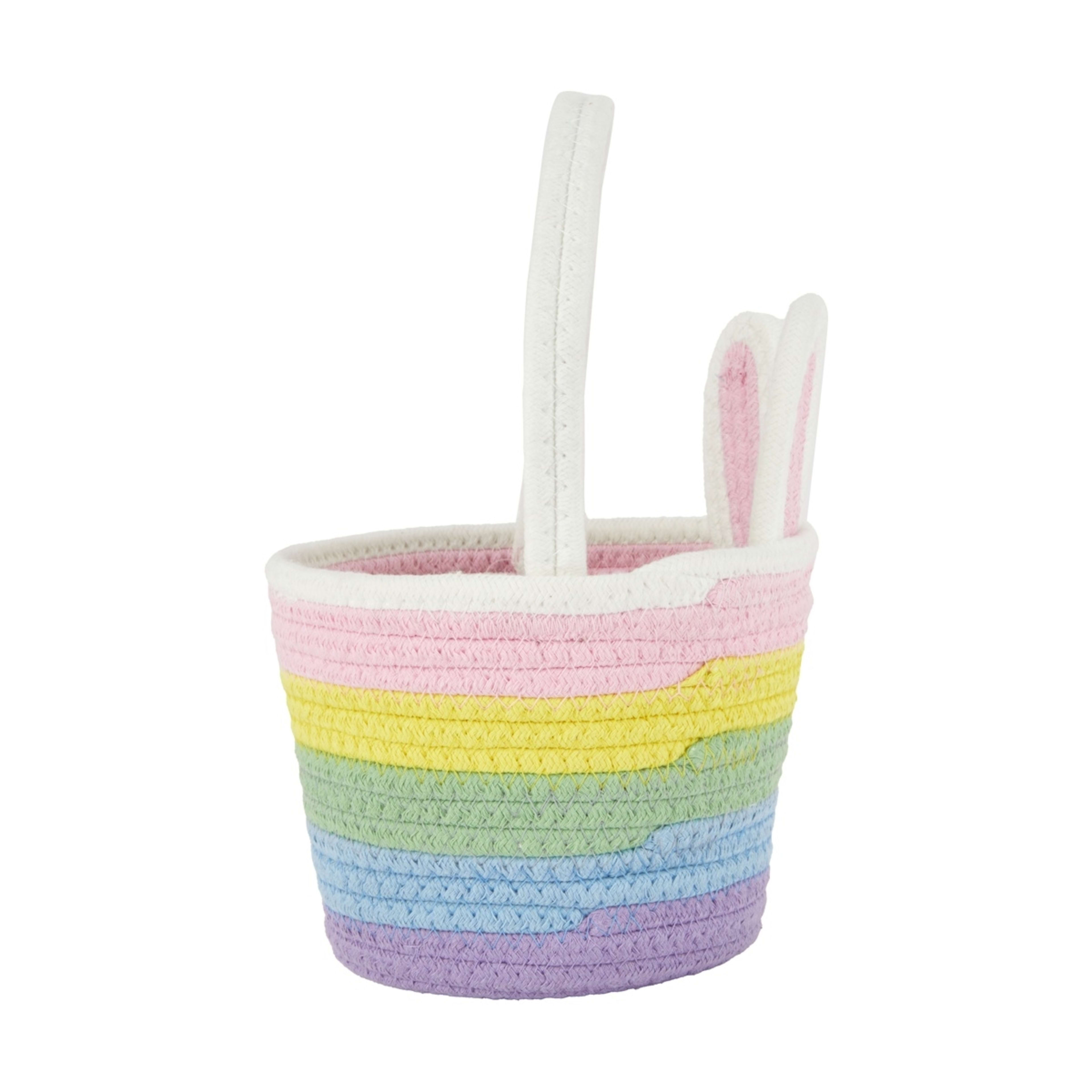 3 Rainbow Rope Bunny Basket, 3 of 5