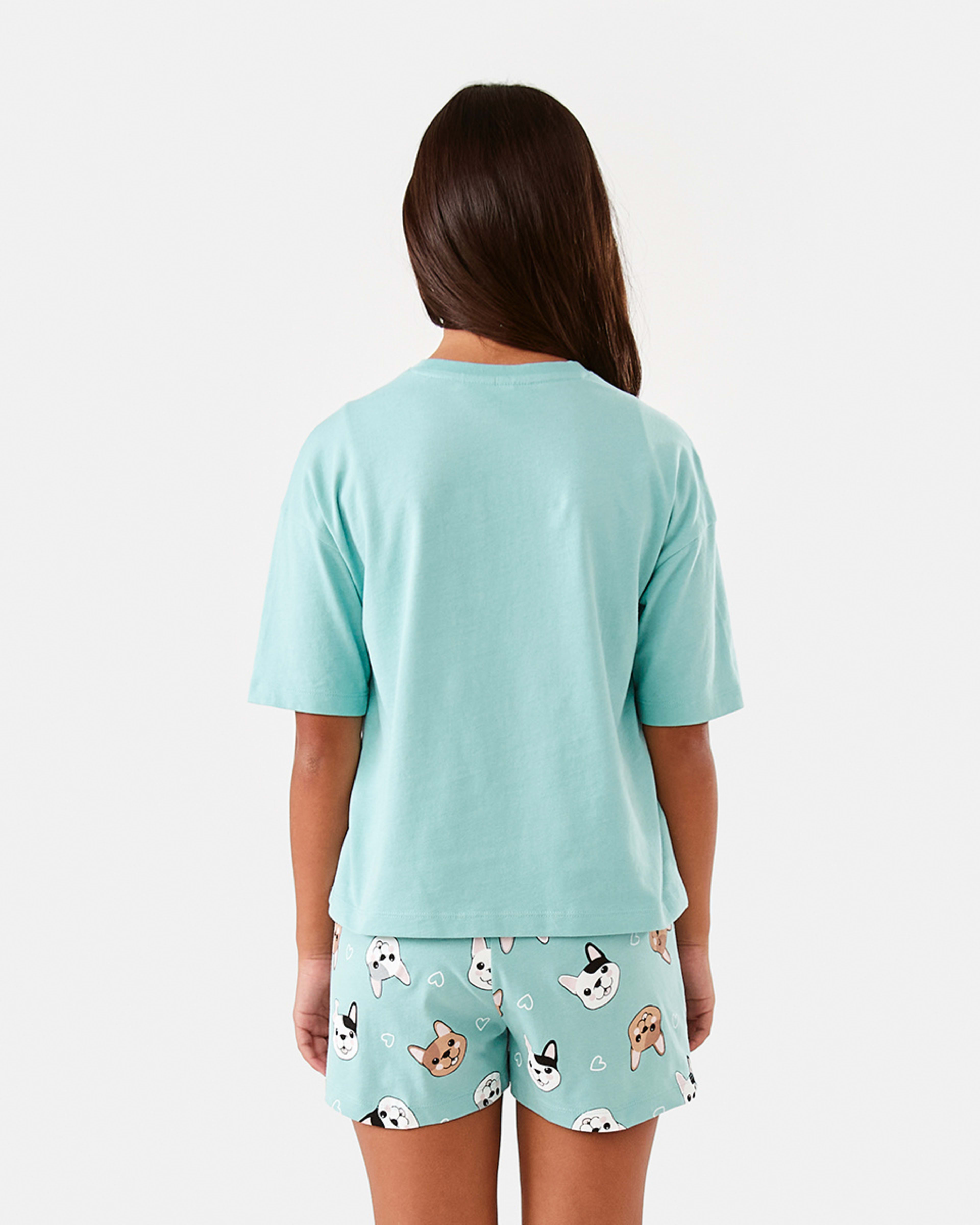 2 Short Sleeve Jersey Knit Pyjama Set Doggemblu, 2 of 10