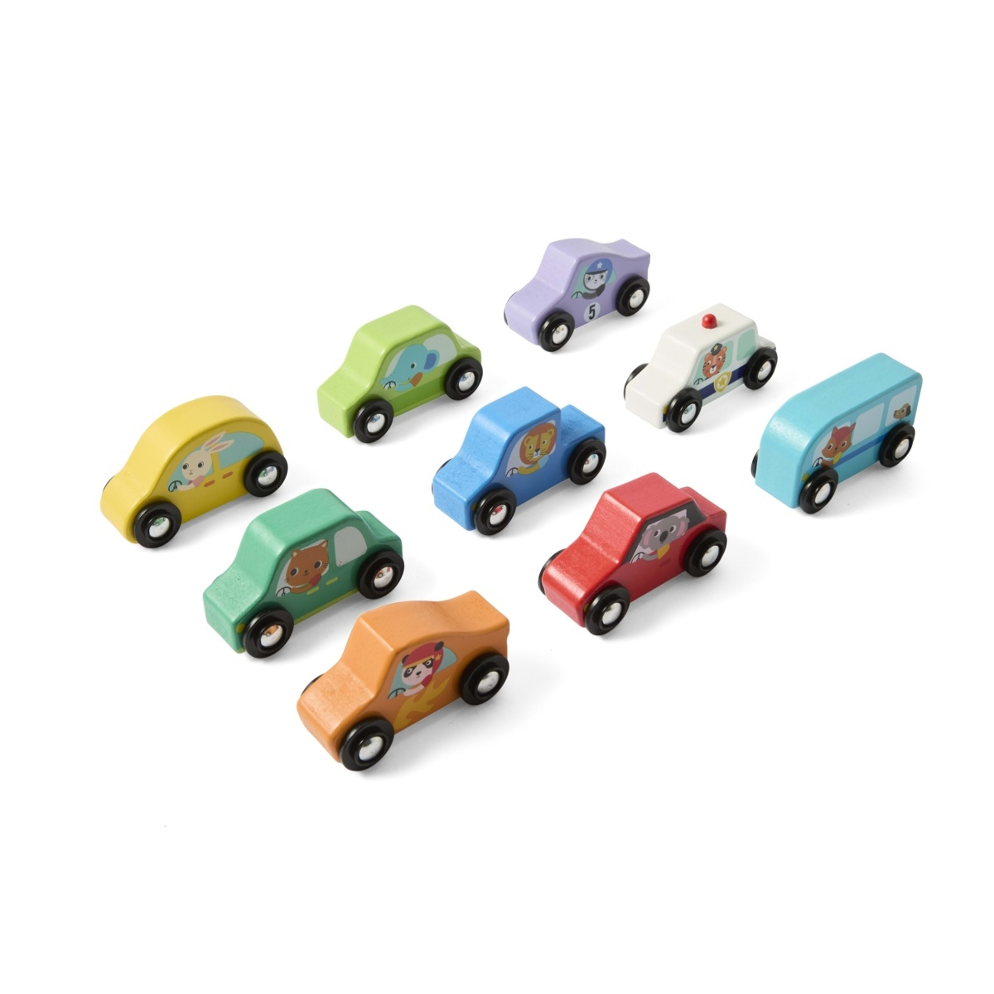 5 Wooden Car Set, 5 of 10