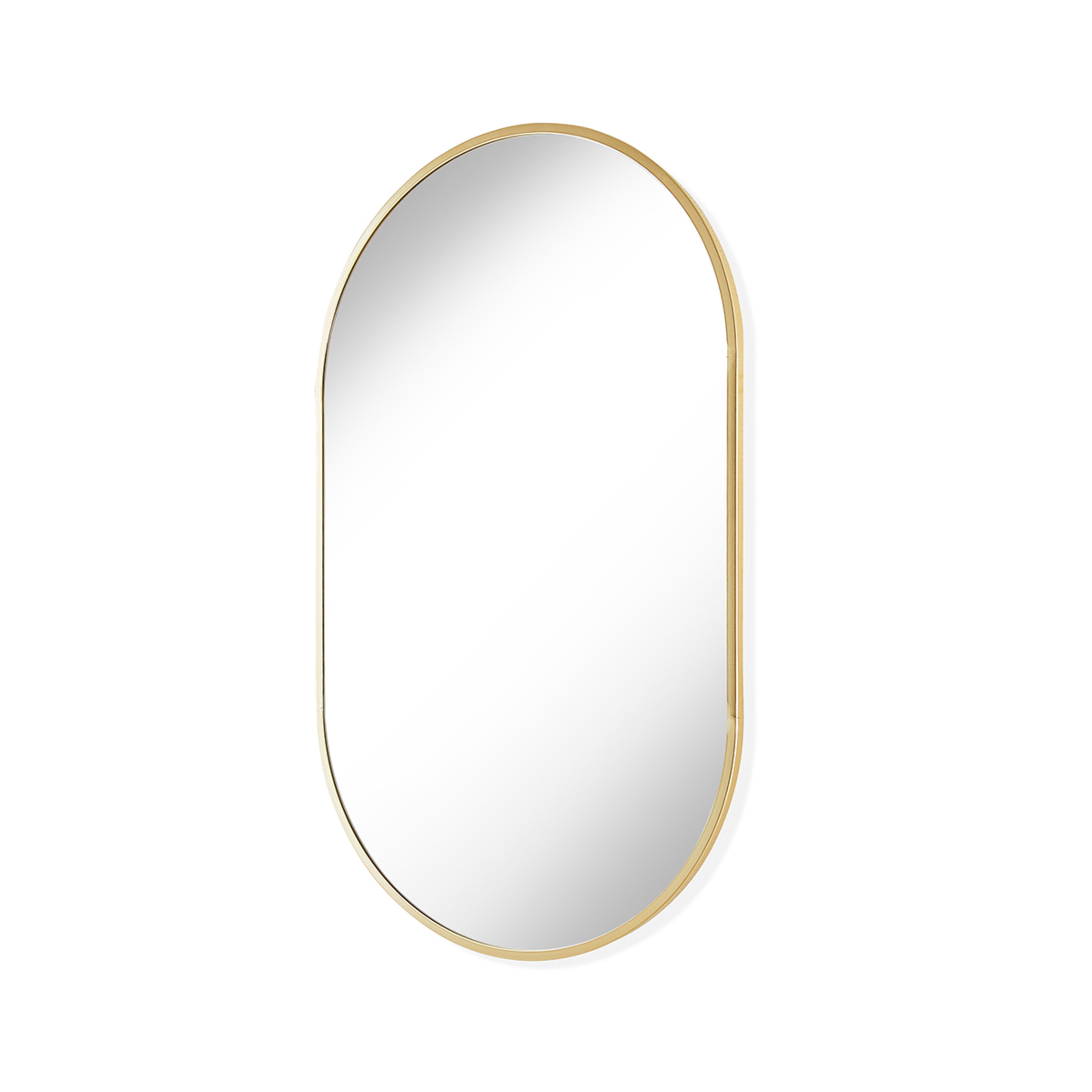 Oval Mirror - Gold Look