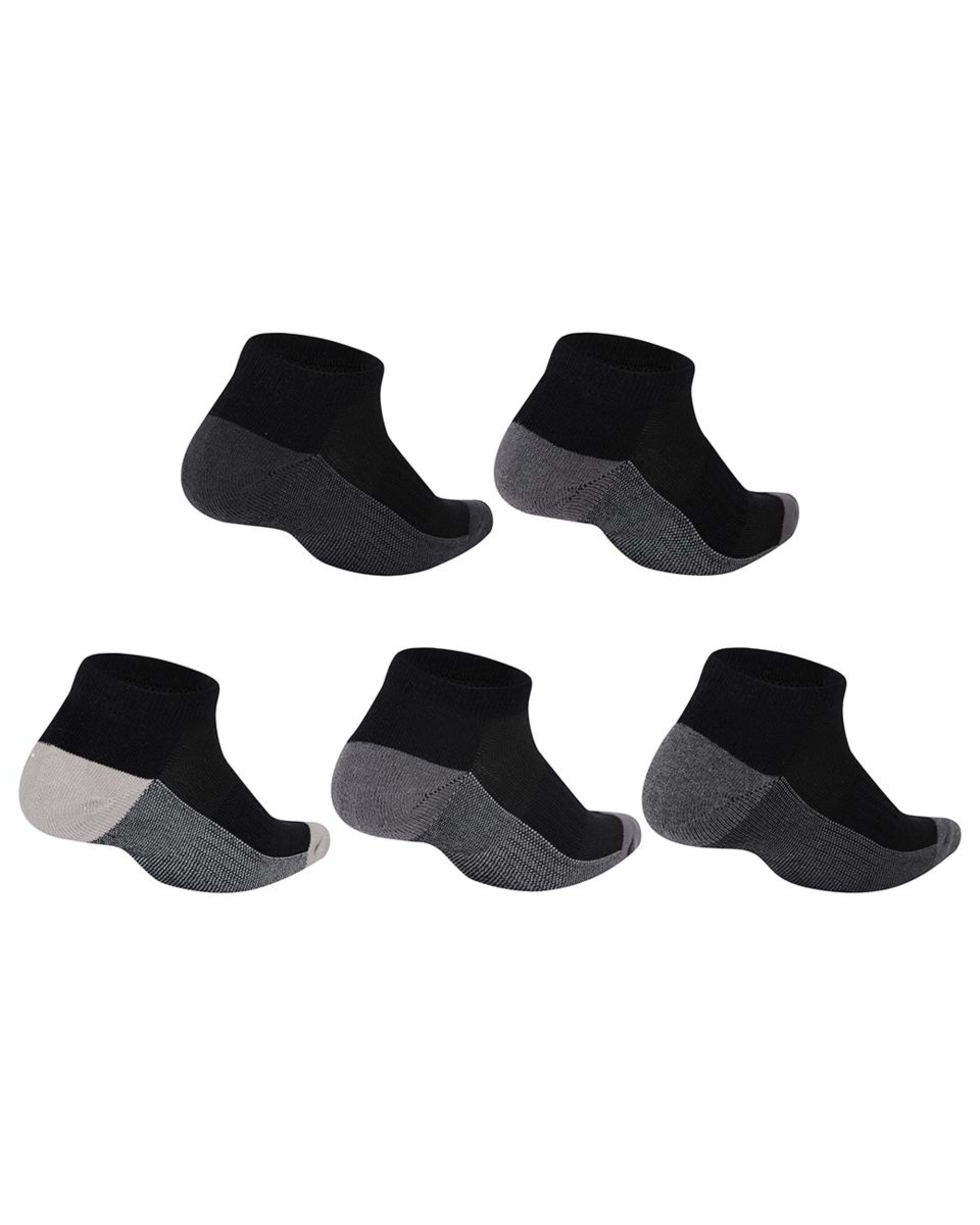 2 Active 5 Pack Low Cut Tough Sports Socks Black, 2 of 3