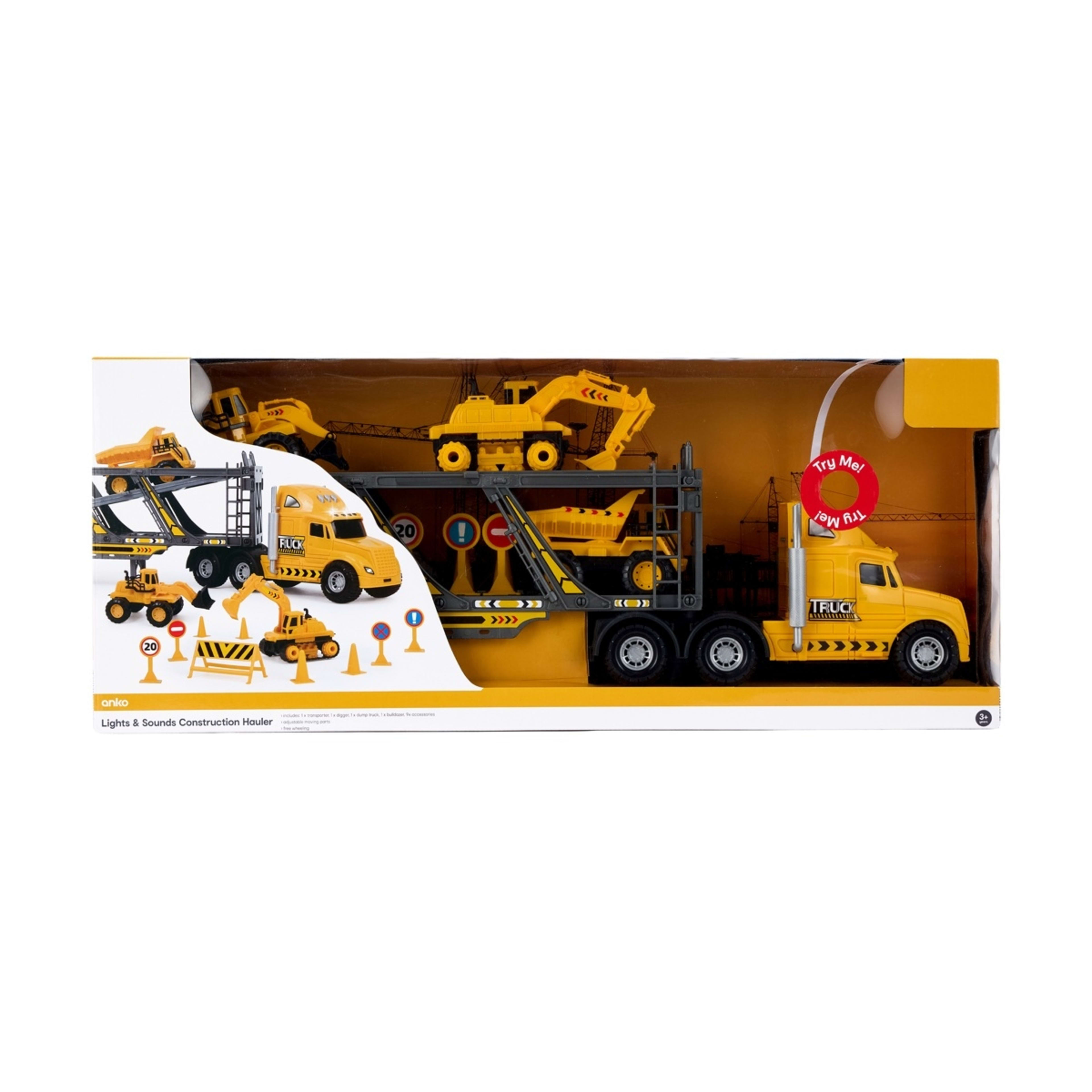 1 Lights and Sounds Construction Hauler Playset