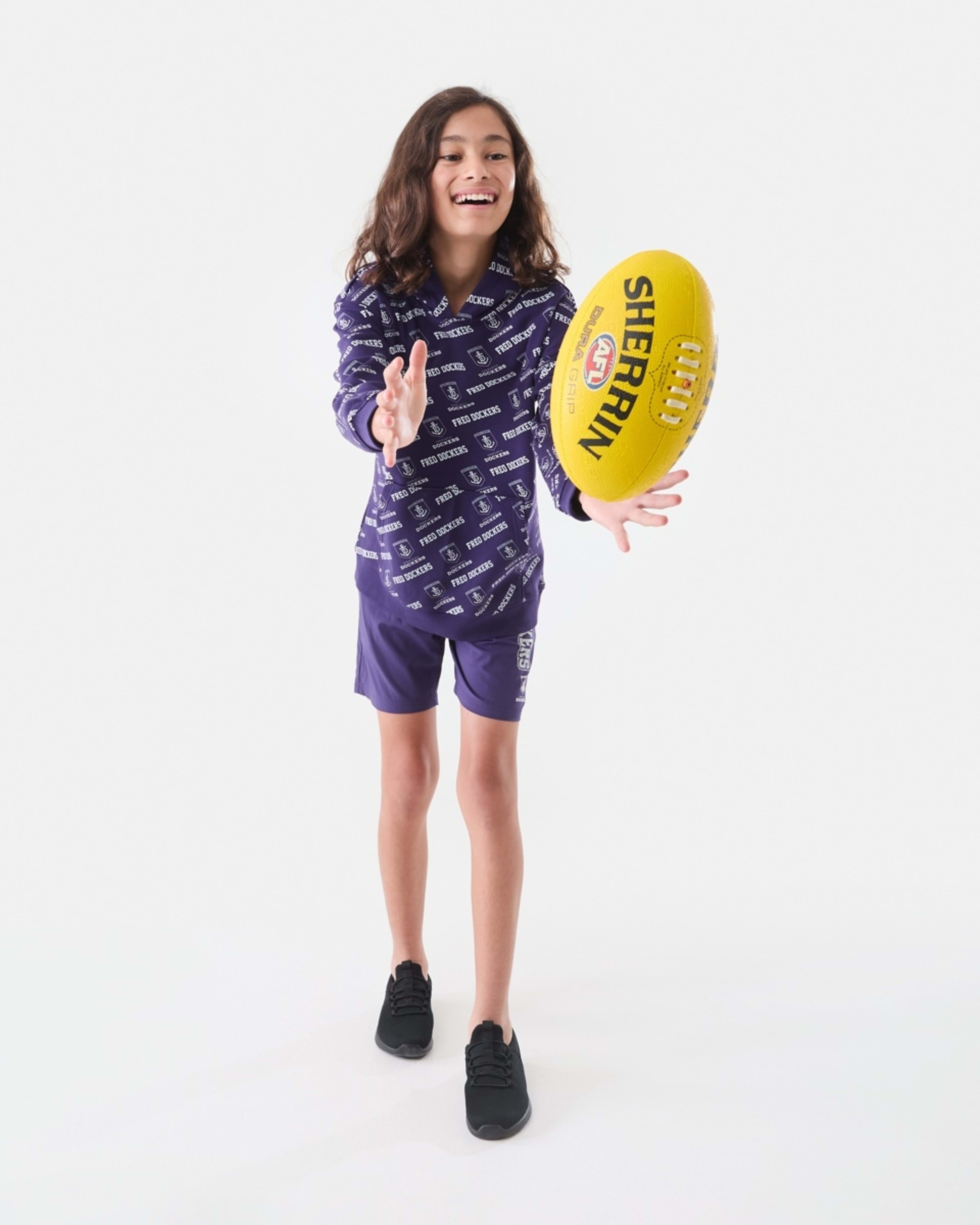 3 Official AFL Kids All Over Print Hoodie Fremantle, 3 of 10
