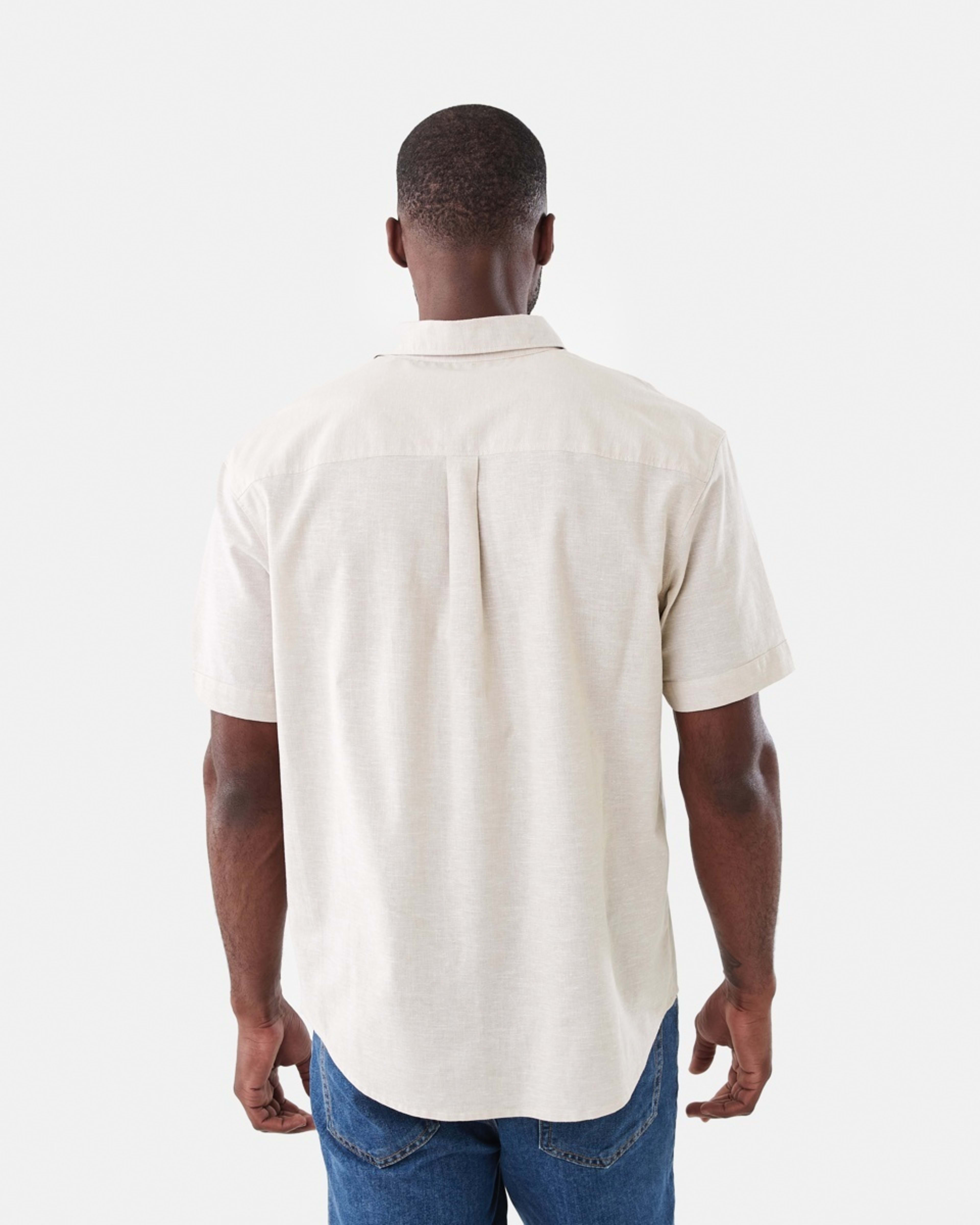 3 Short Sleeve Cotton Linen Shirt NEUTRAL, 3 of 5