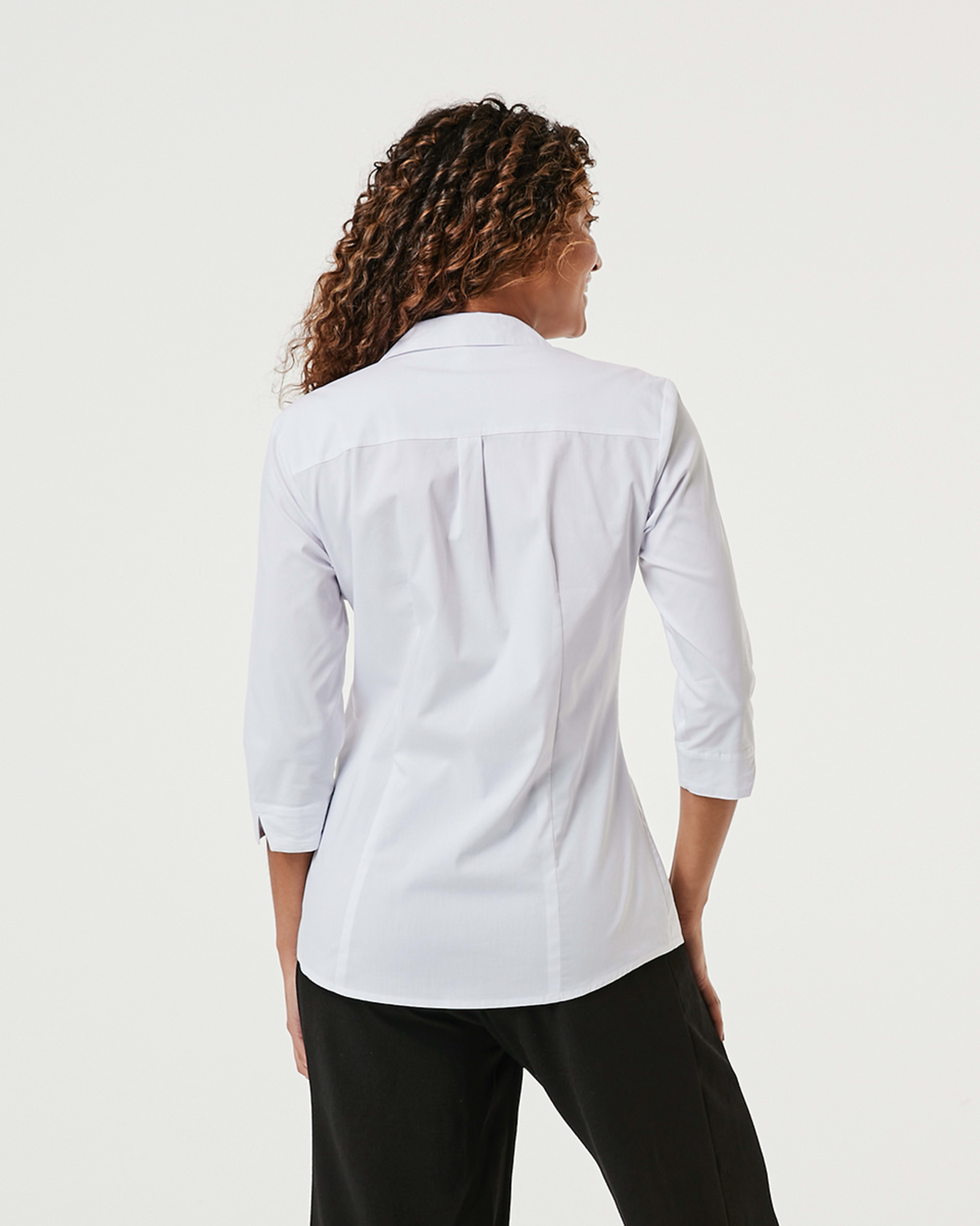 4 3/4 Sleeve Work Shirt White, 4 of 6