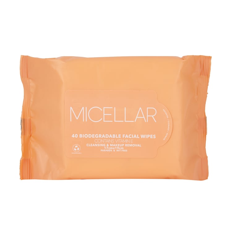 40 Pack Cleansing & Makeup Removal Biodegradable Facial Wipes