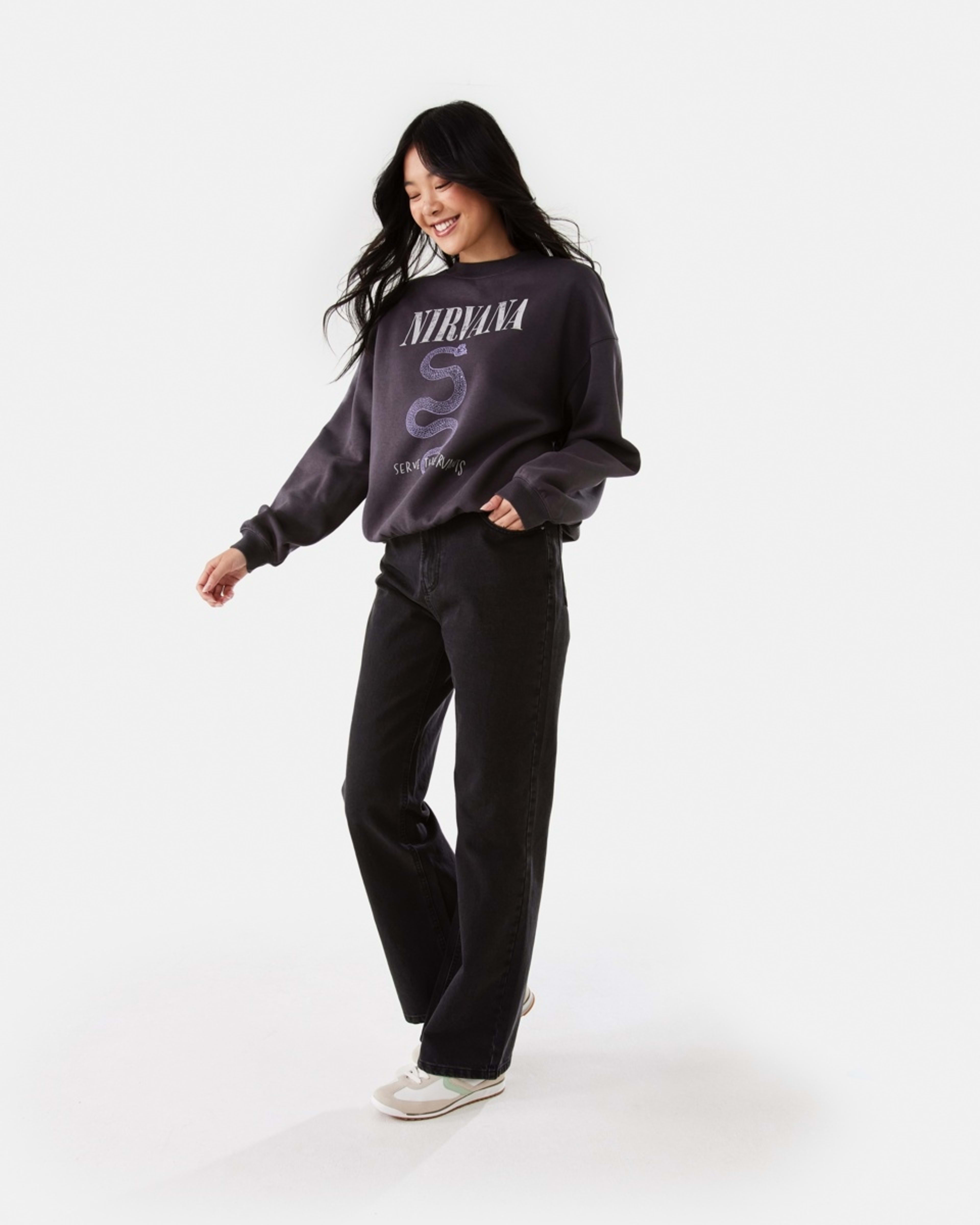 3 Long Sleeve Nirvana License Sweatshirt NIRVANA SNAKE, 3 of 8