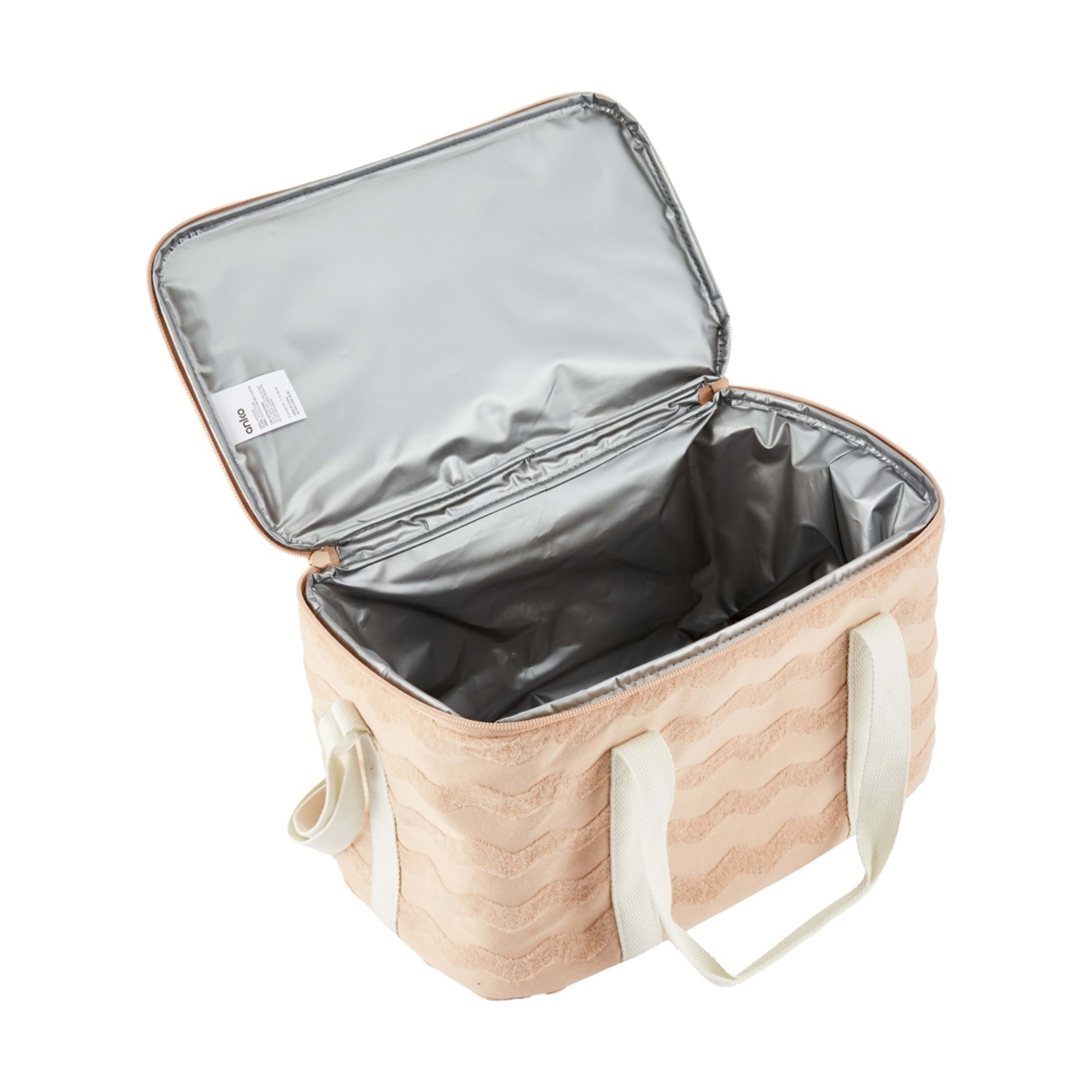 2 Terry Zig Zag Extra Large Insulated Lunch Bag - Pink, 2 of 5