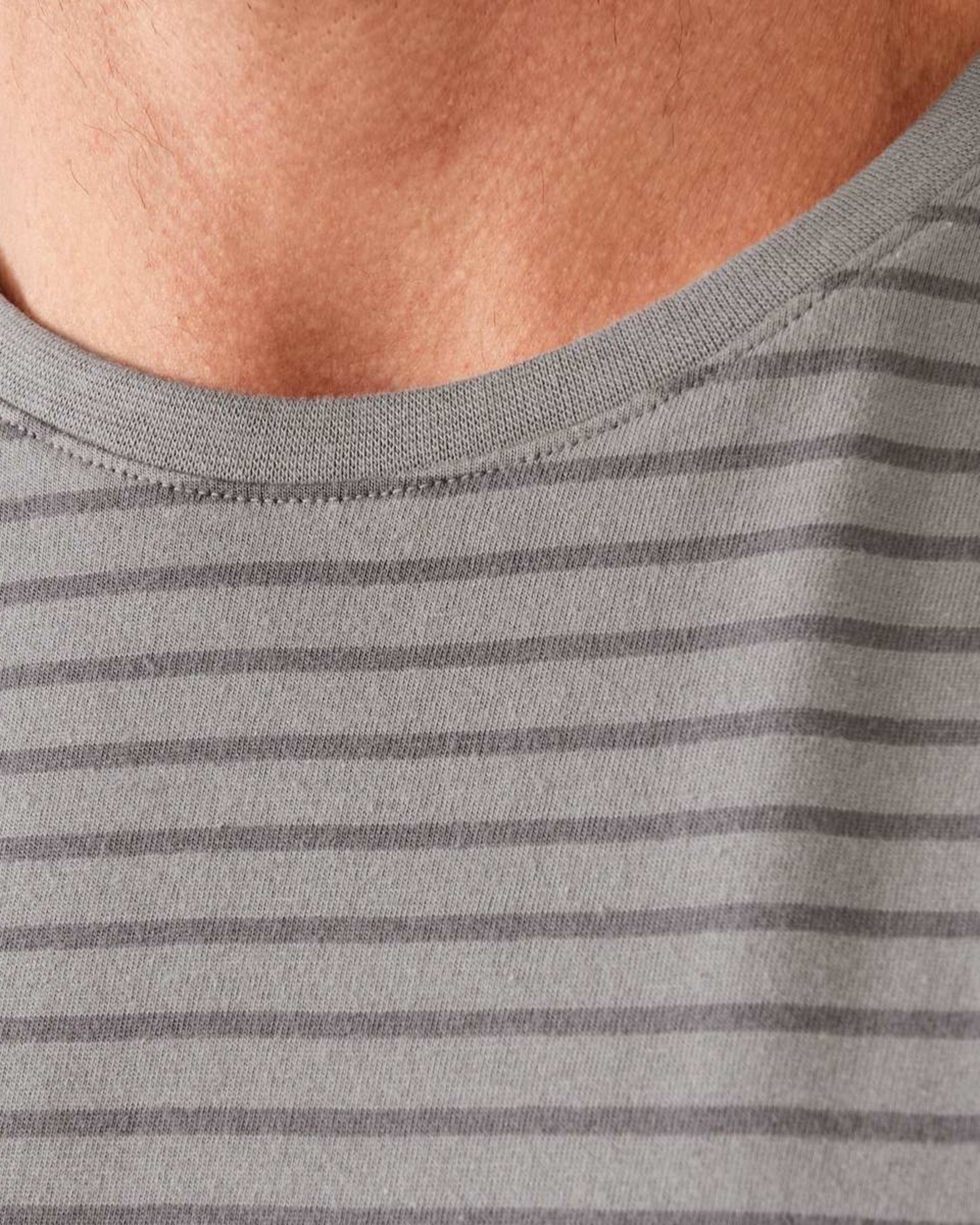 5 Australian Grown Cotton Stripe T-Shirt Gry Strp, 5 of 6