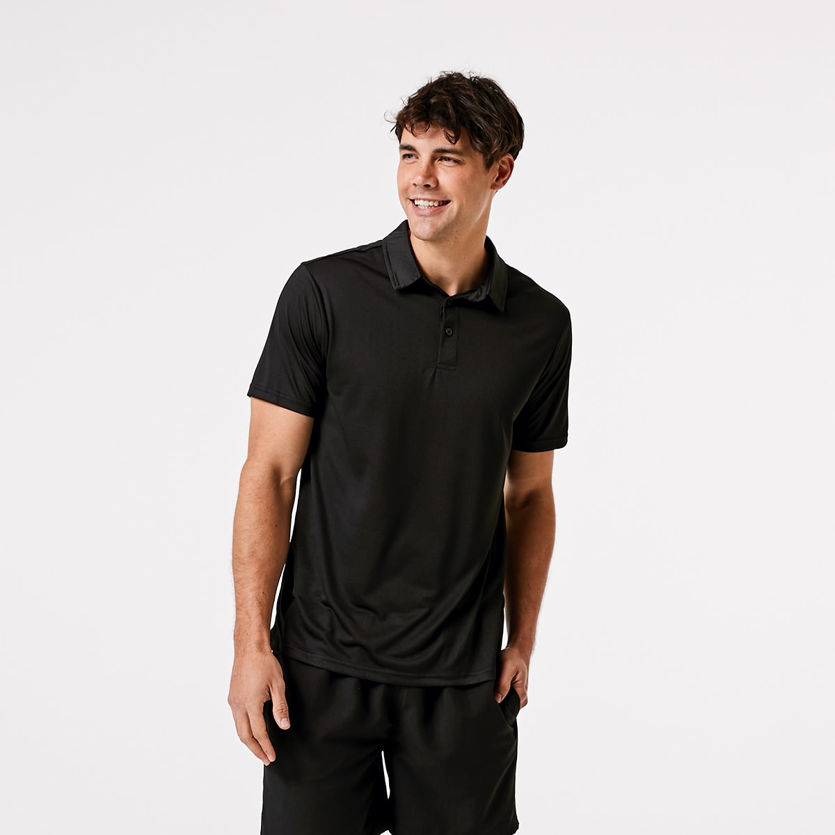 women's black polo shirt kmart