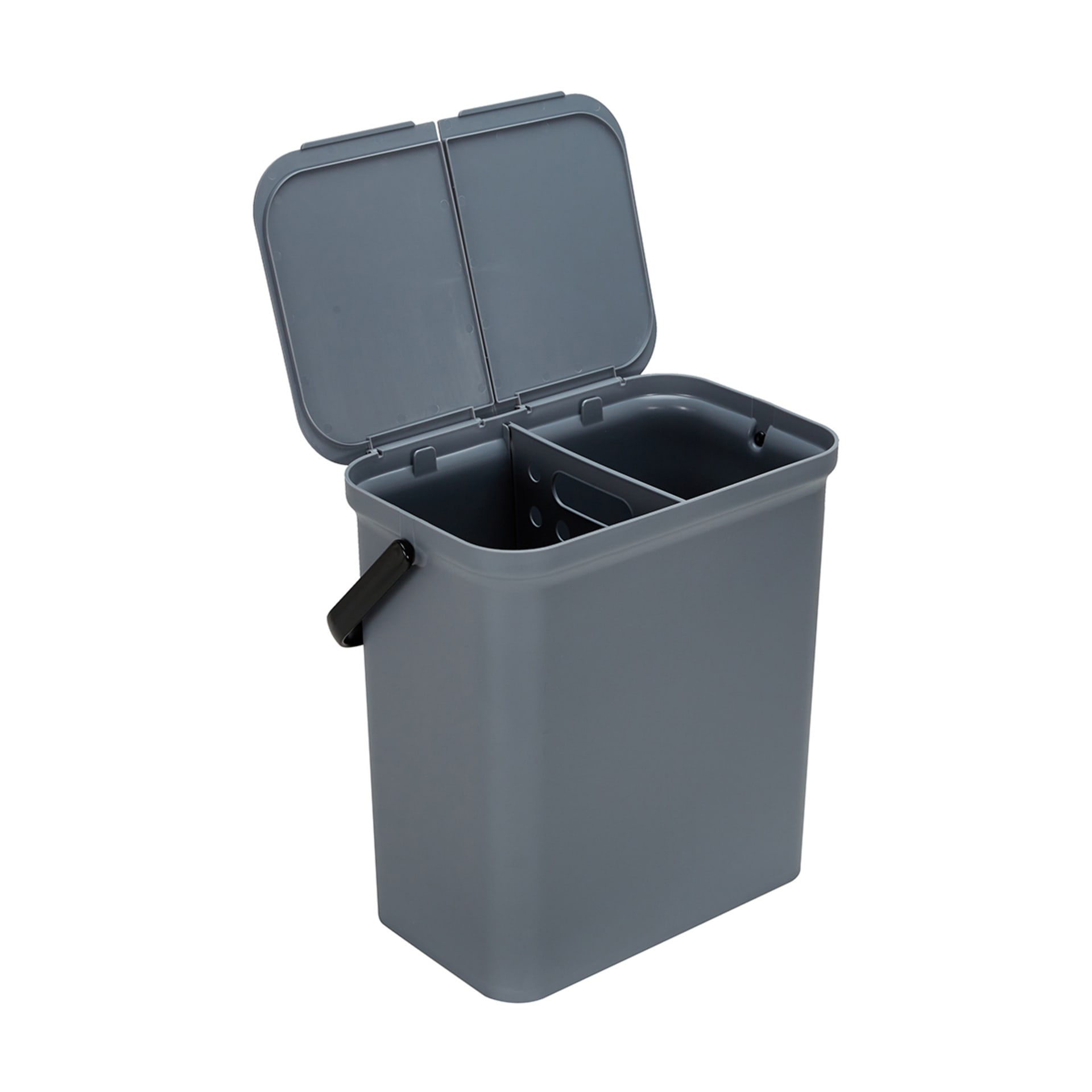 28L Grey Flip Top Recycle Bin Kmart