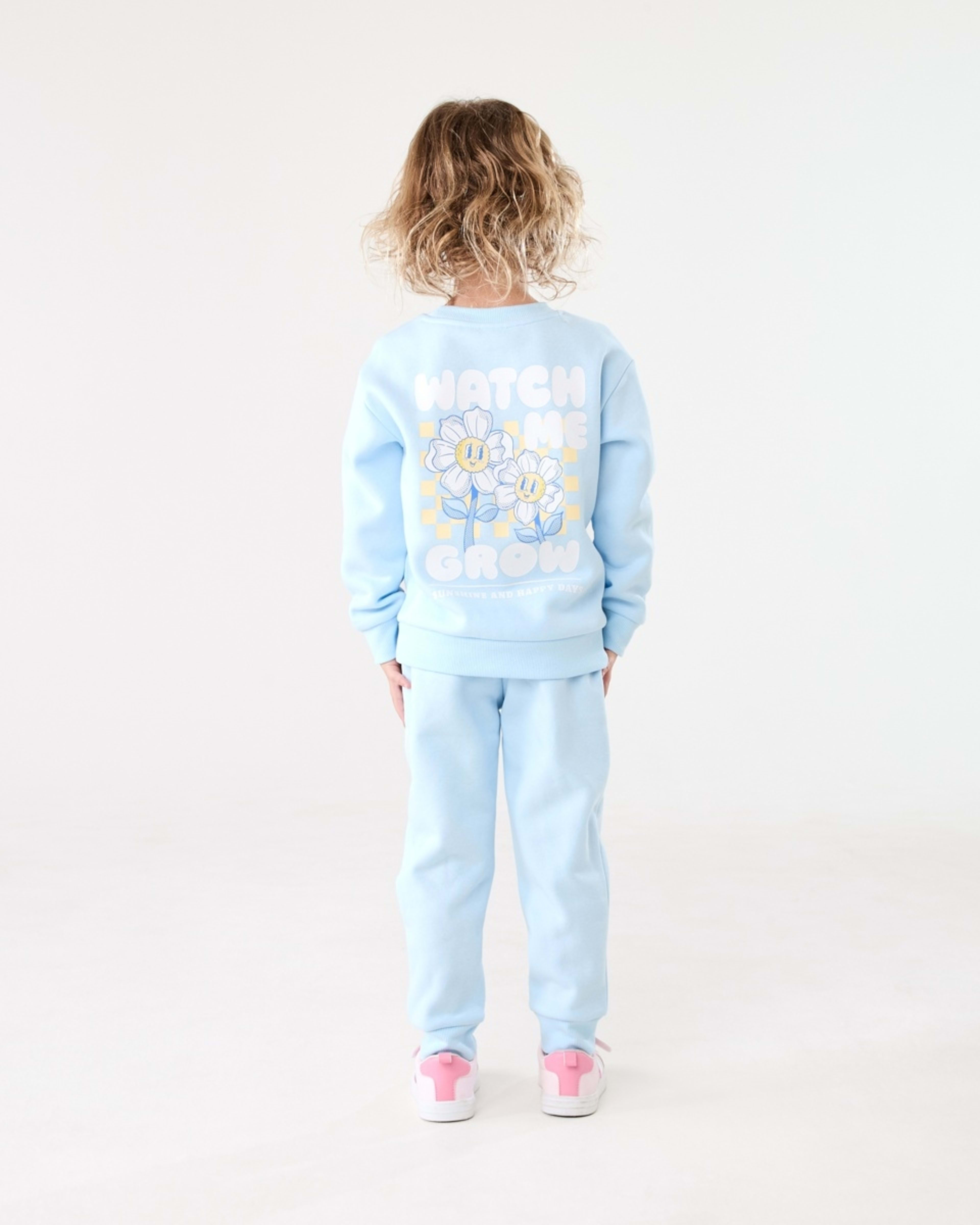 7 Print Crew Neck Sweatshirt WATCH ME GROW BLUE, 7 of 7