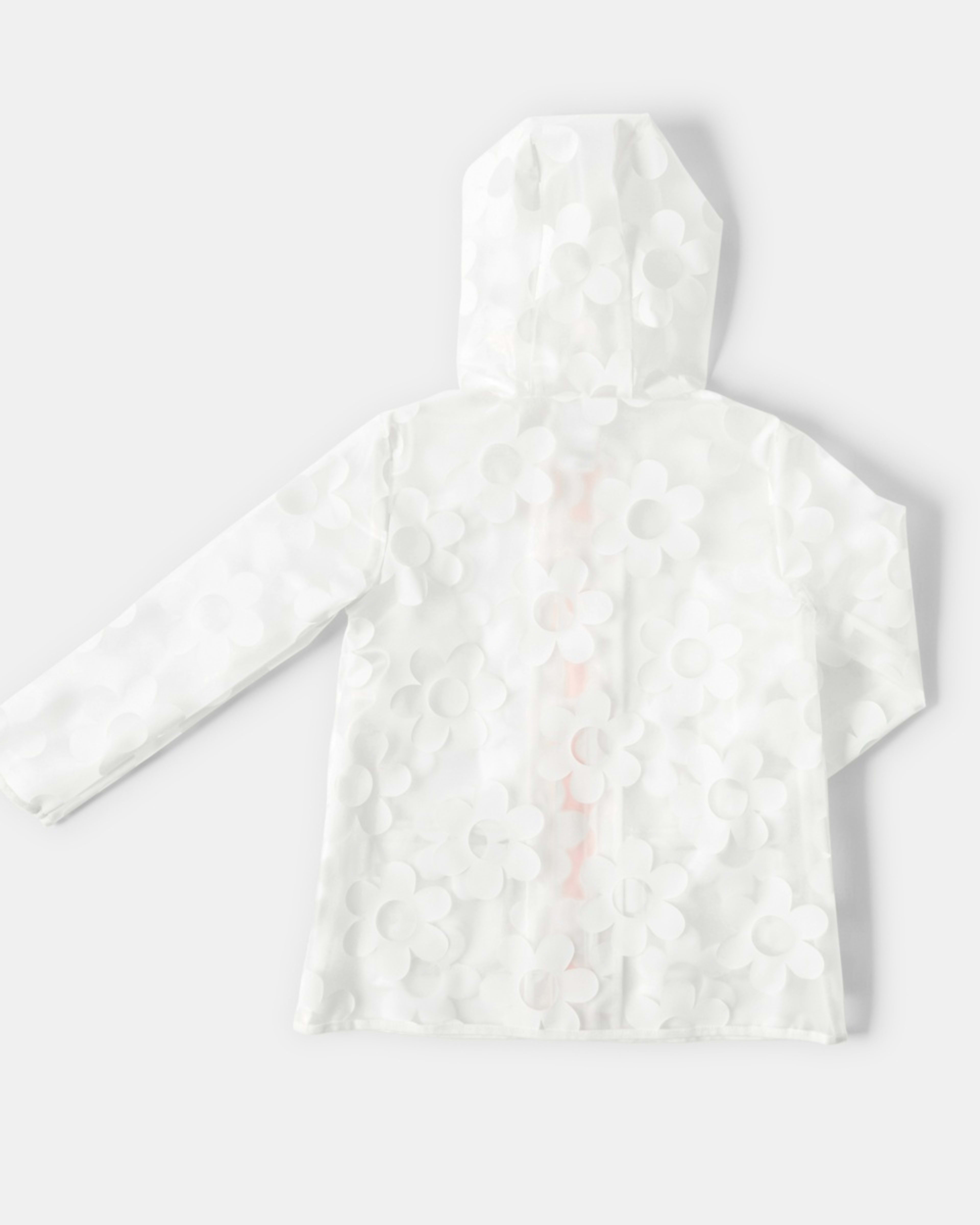 10 Print Rain Jacket Cocreation Flower White, 10 of 10