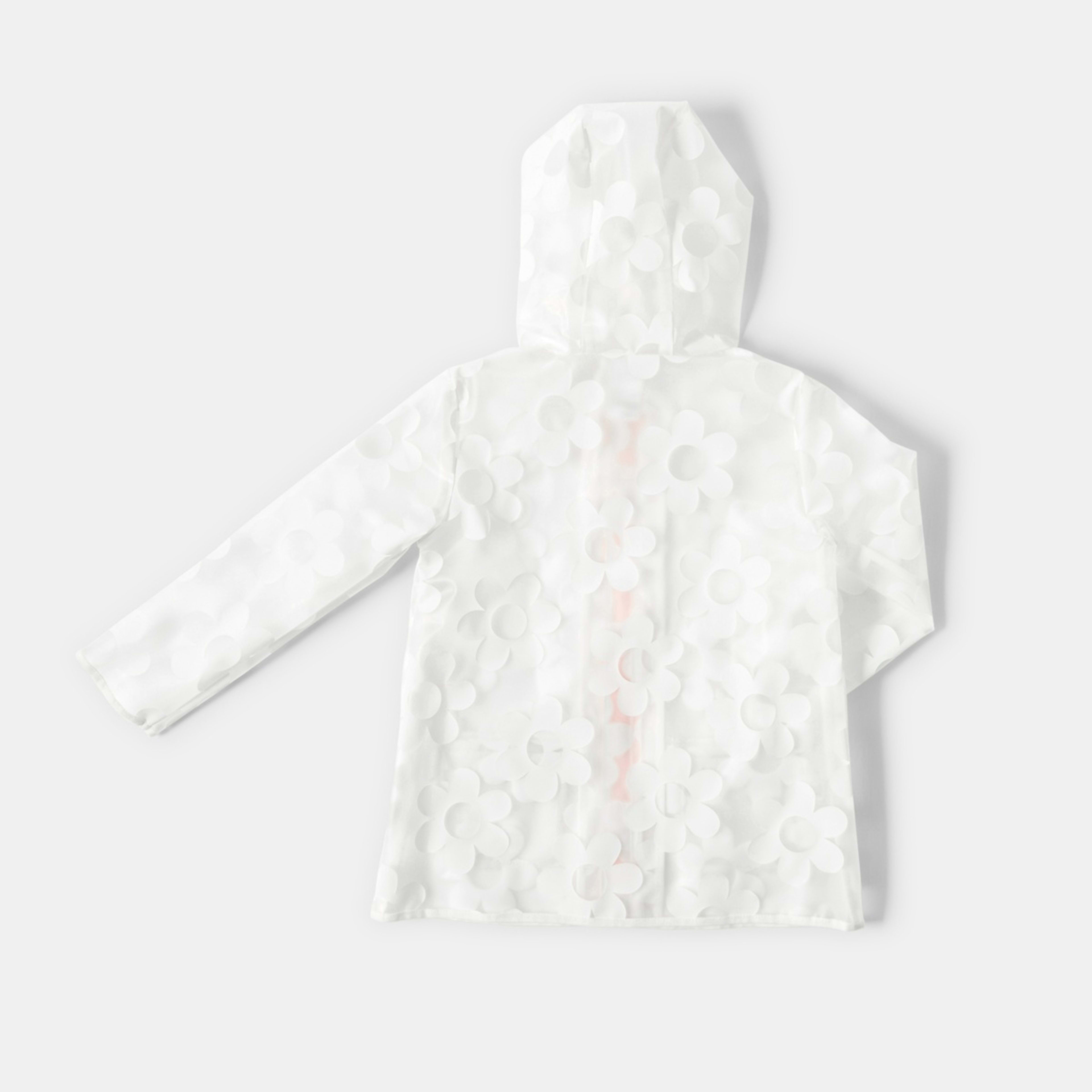 10 Print Rain Jacket Cocreation Flower White, 10 of 10