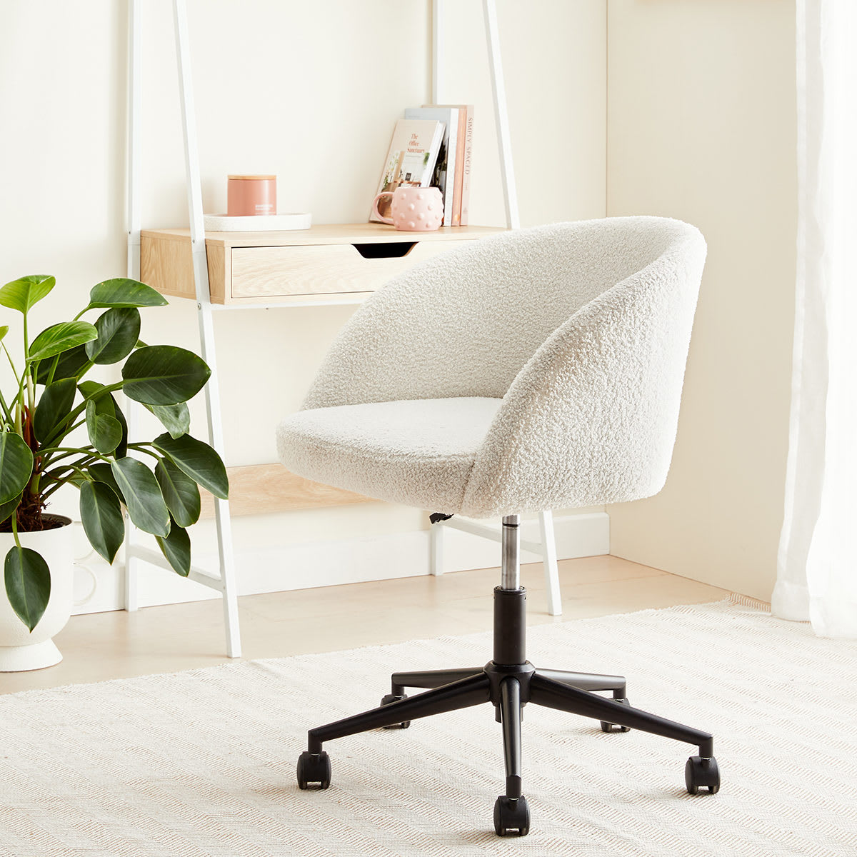 Boucle deals desk chair