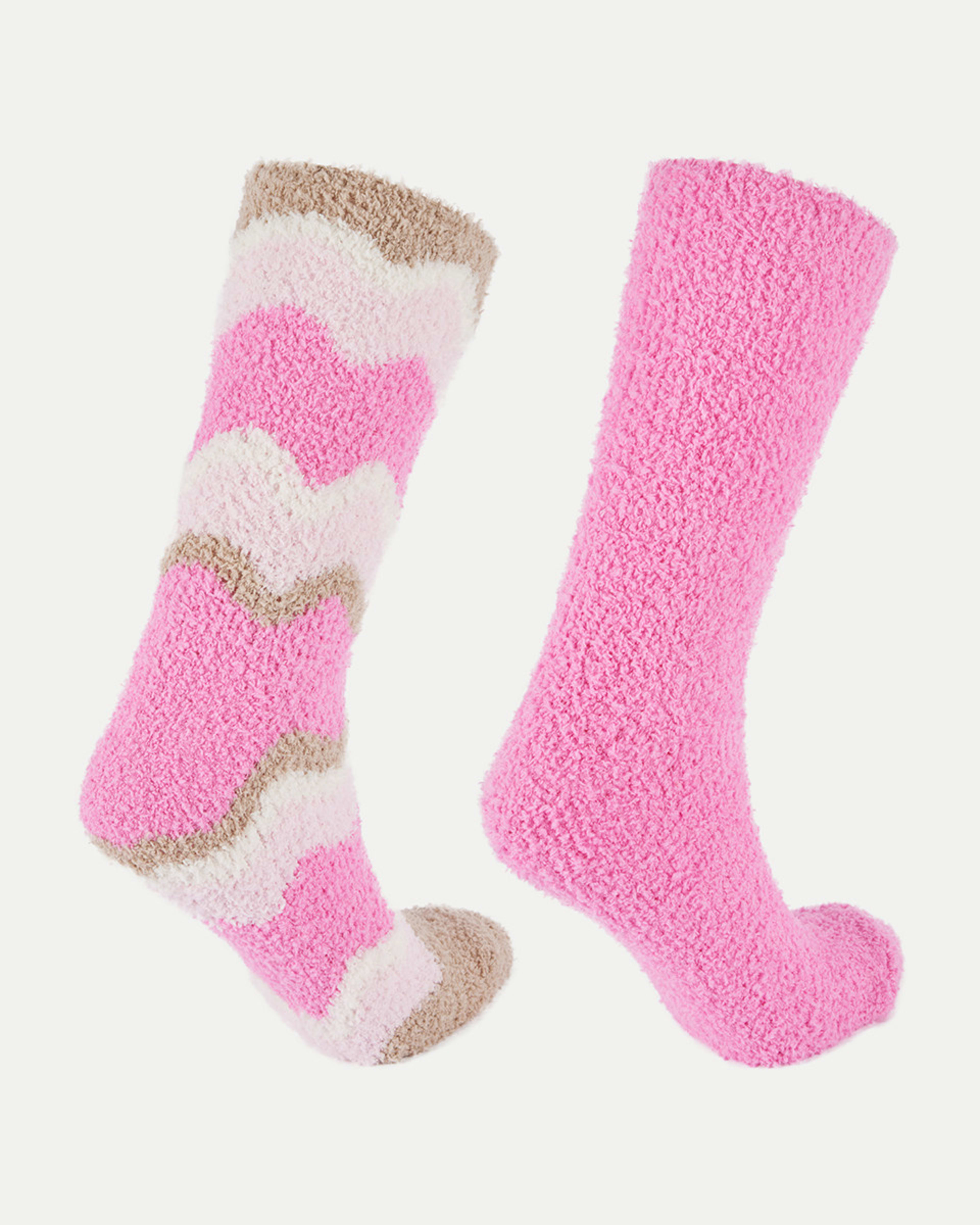 2 2 Pack Plush Homesocks Wavy, 2 of 3