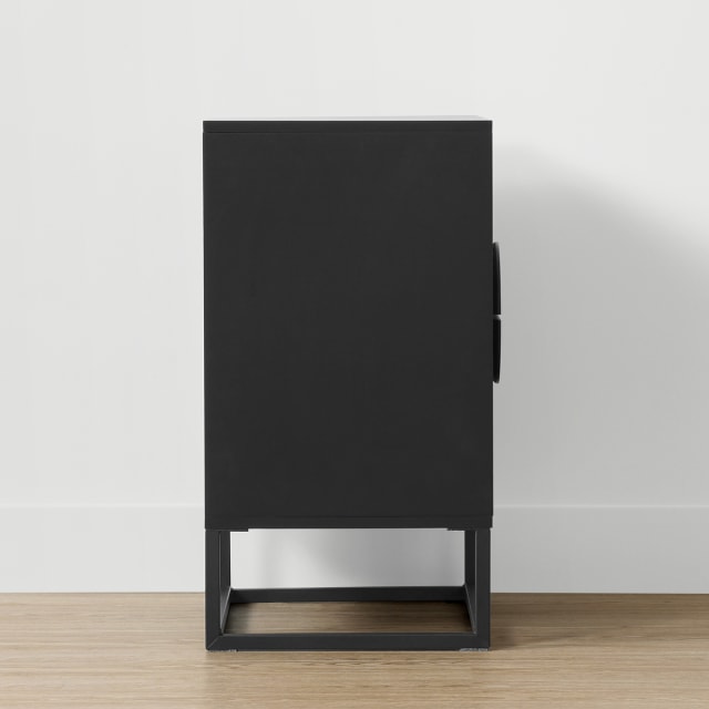 Stevie 2 Drawer Bedside Table - Black - Kmart