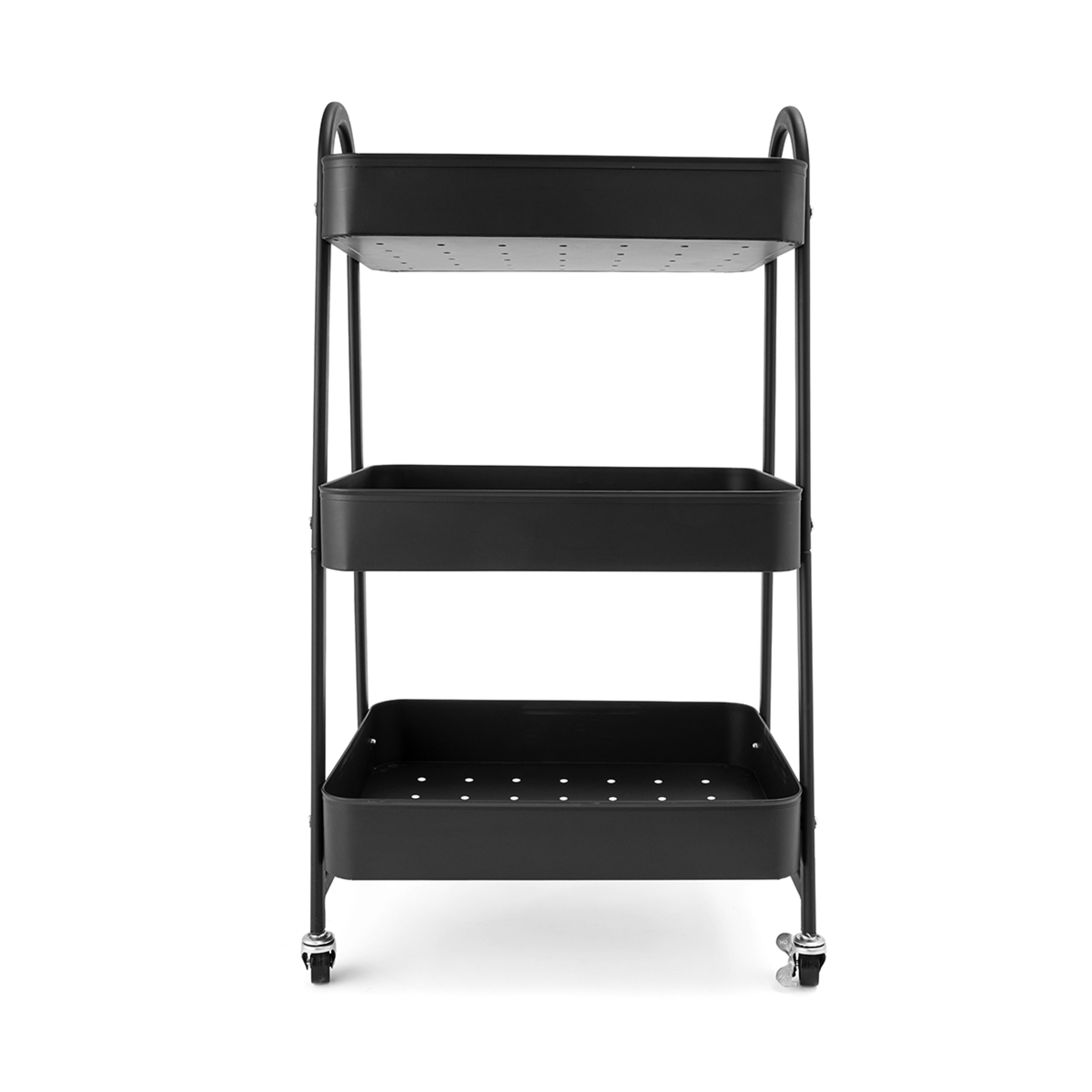 4 Black 3 Tier Trolley, 4 of 8