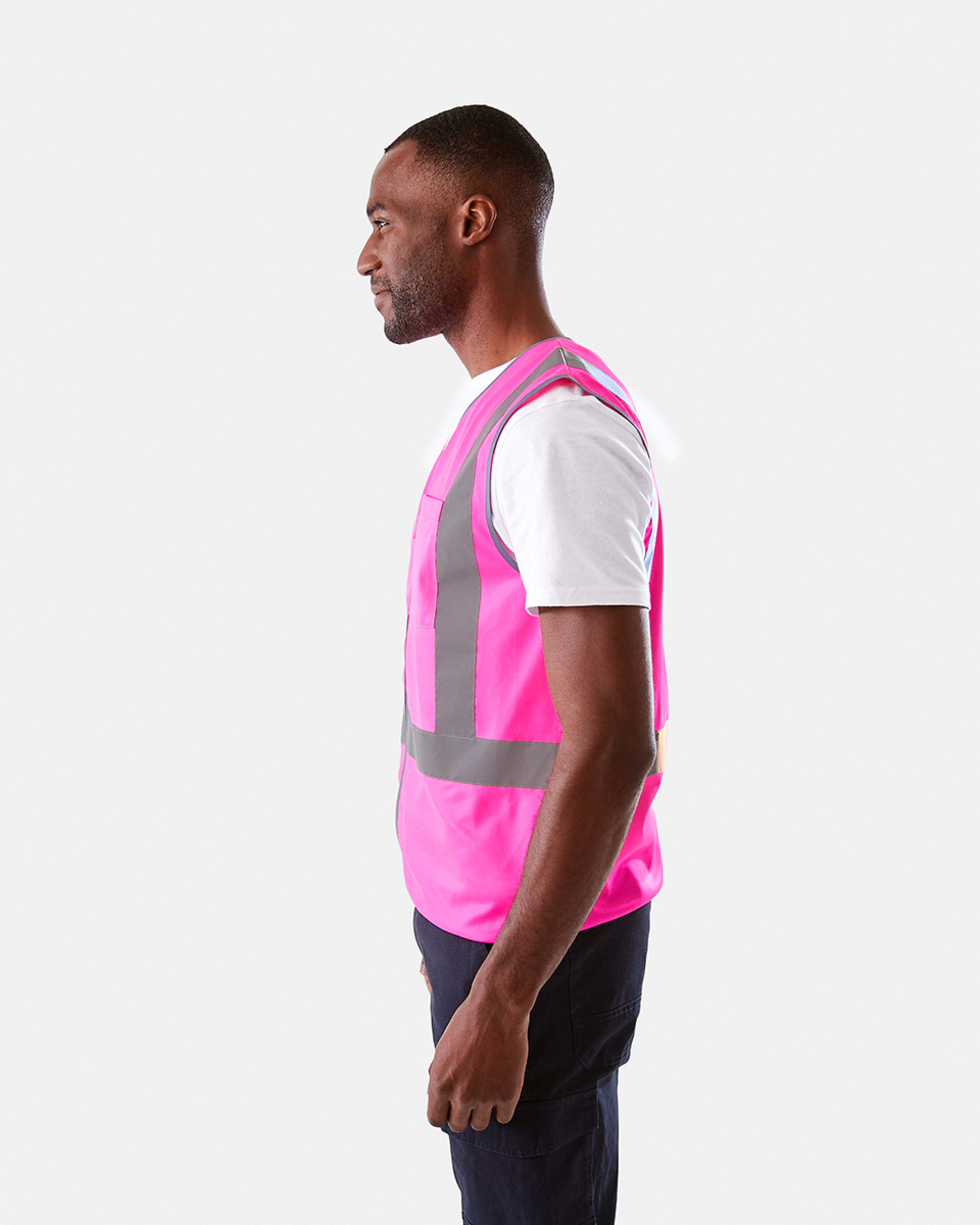 5 Workwear Hi-Visibility Vest SAFETY PINK, 5 of 10