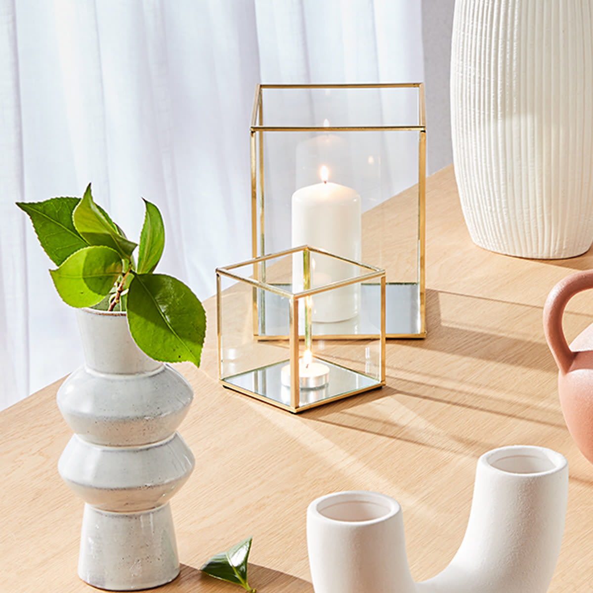 Glass Tealight Holder Brass Look Kmart