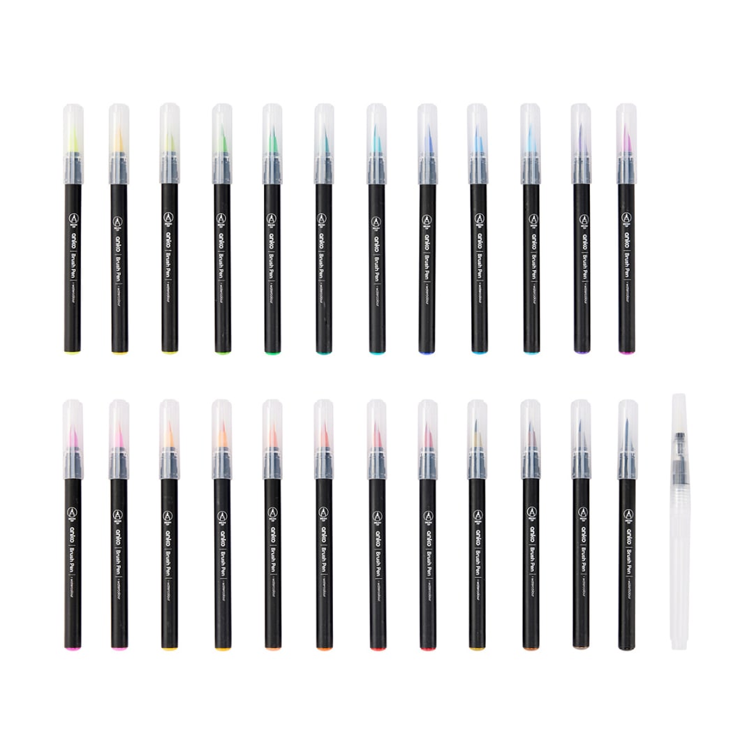 24 Pack Watercolour Brush Markers Kmart