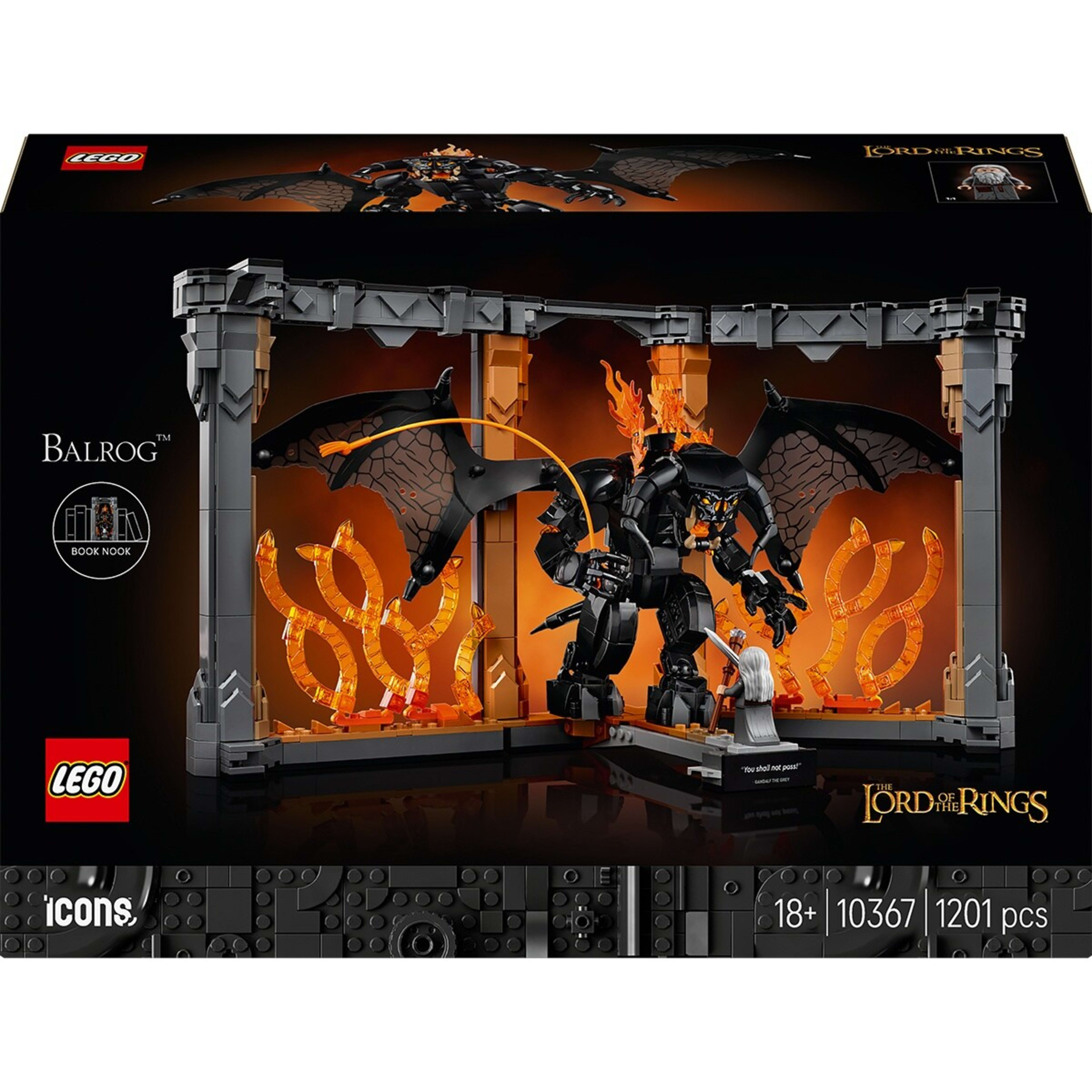 1 LEGO Icons The Lord of the Rings: Balrog Book Nook 10367