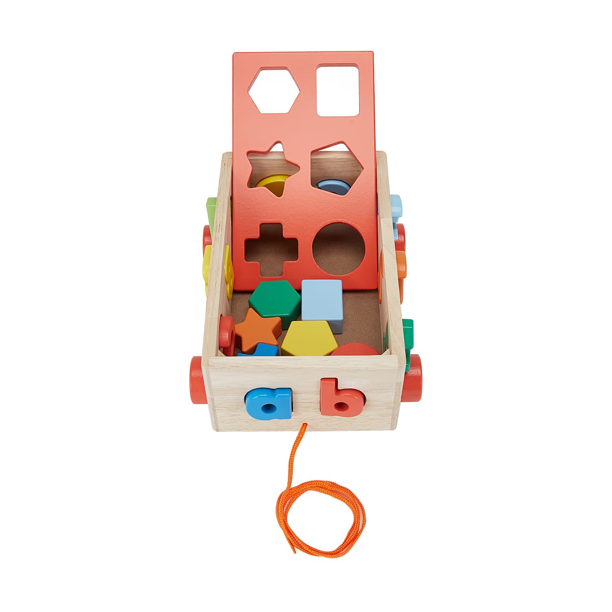 Wooden Shape Sorter Pull Along Toy Kmart