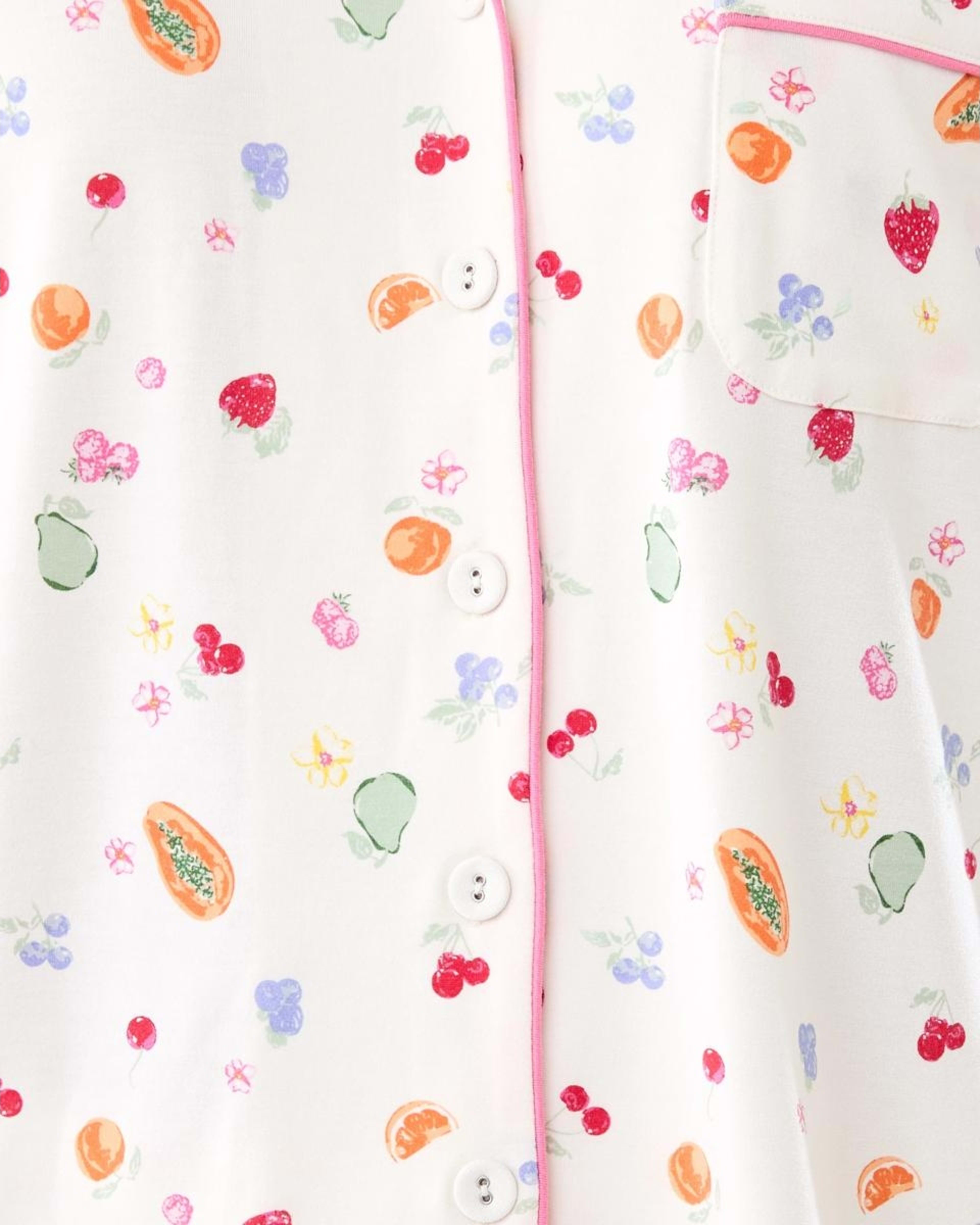 7 Short Sleeve Top and Shorts Comfort Pyjama Set Fruitsalad, 7 of 10