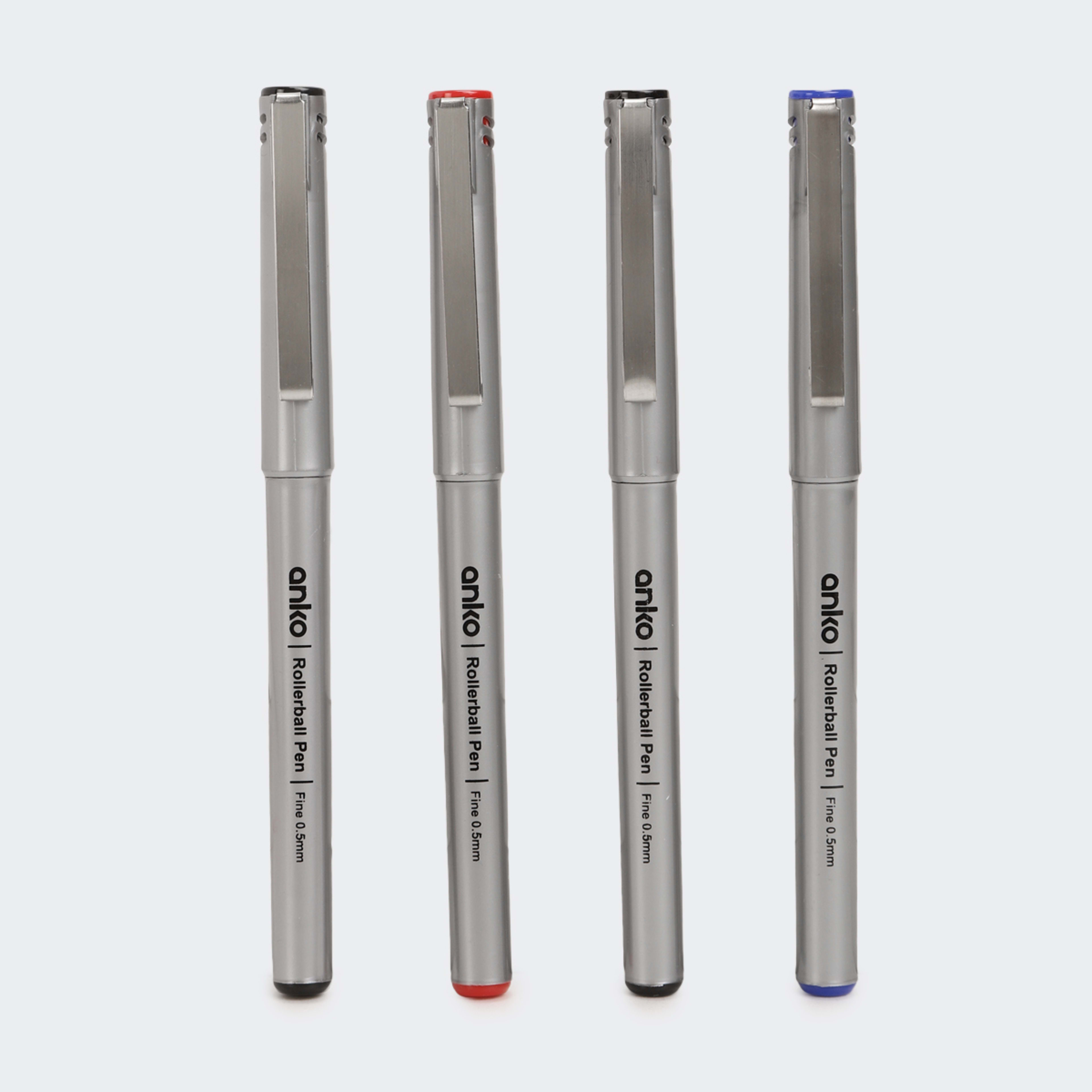 4 Pack Roller Ball Pens Kmart