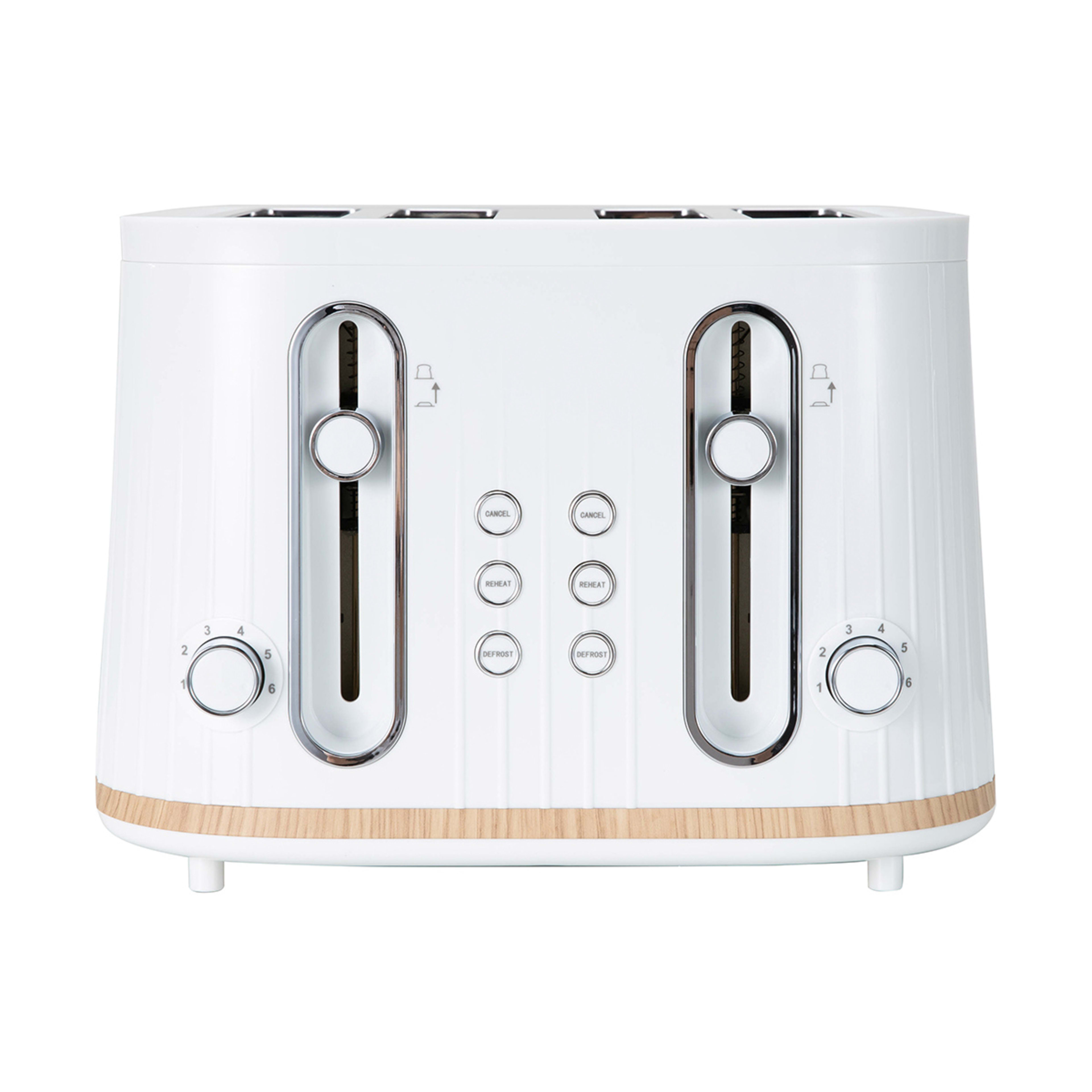 3 4 Slice Toaster - White, 3 of 8