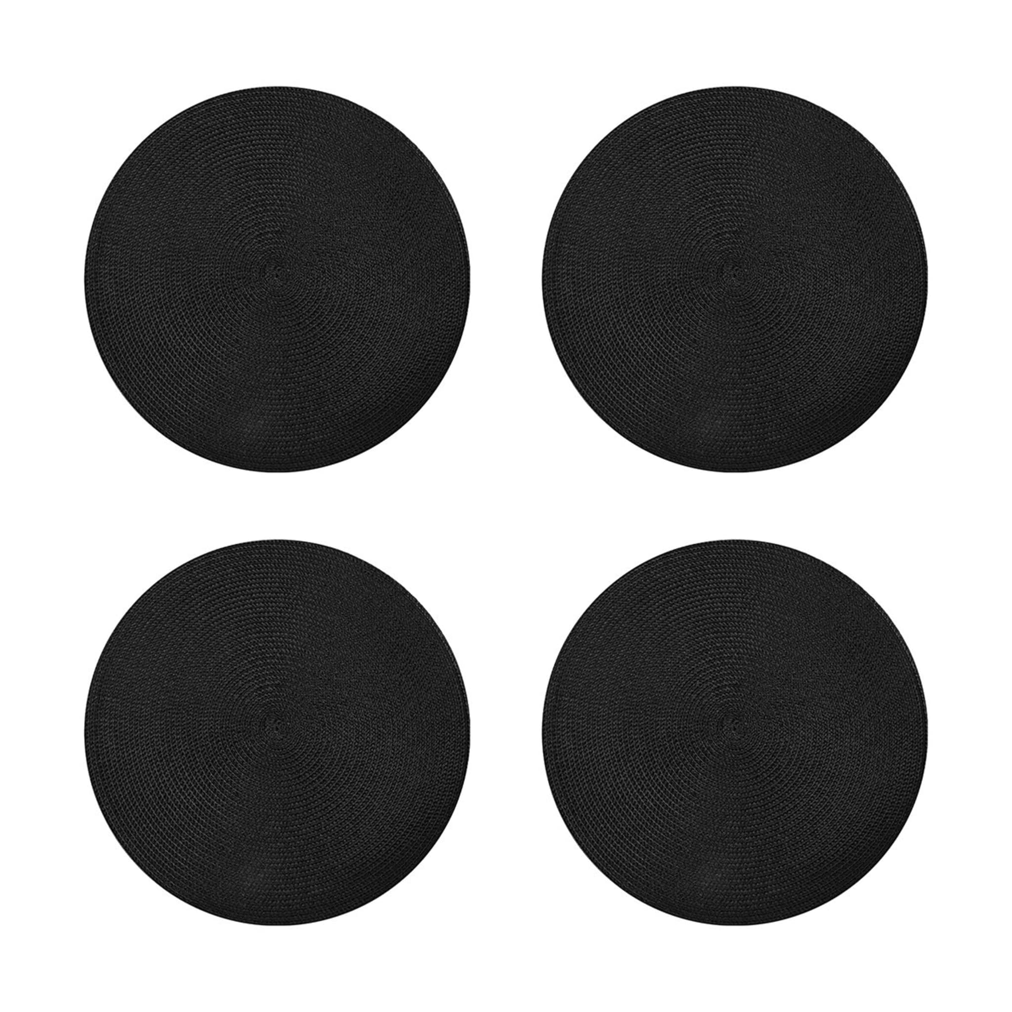 4 Pack Black Round Placemats Kmart