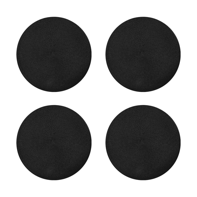 4 Pack Black Round Placemats Kmart