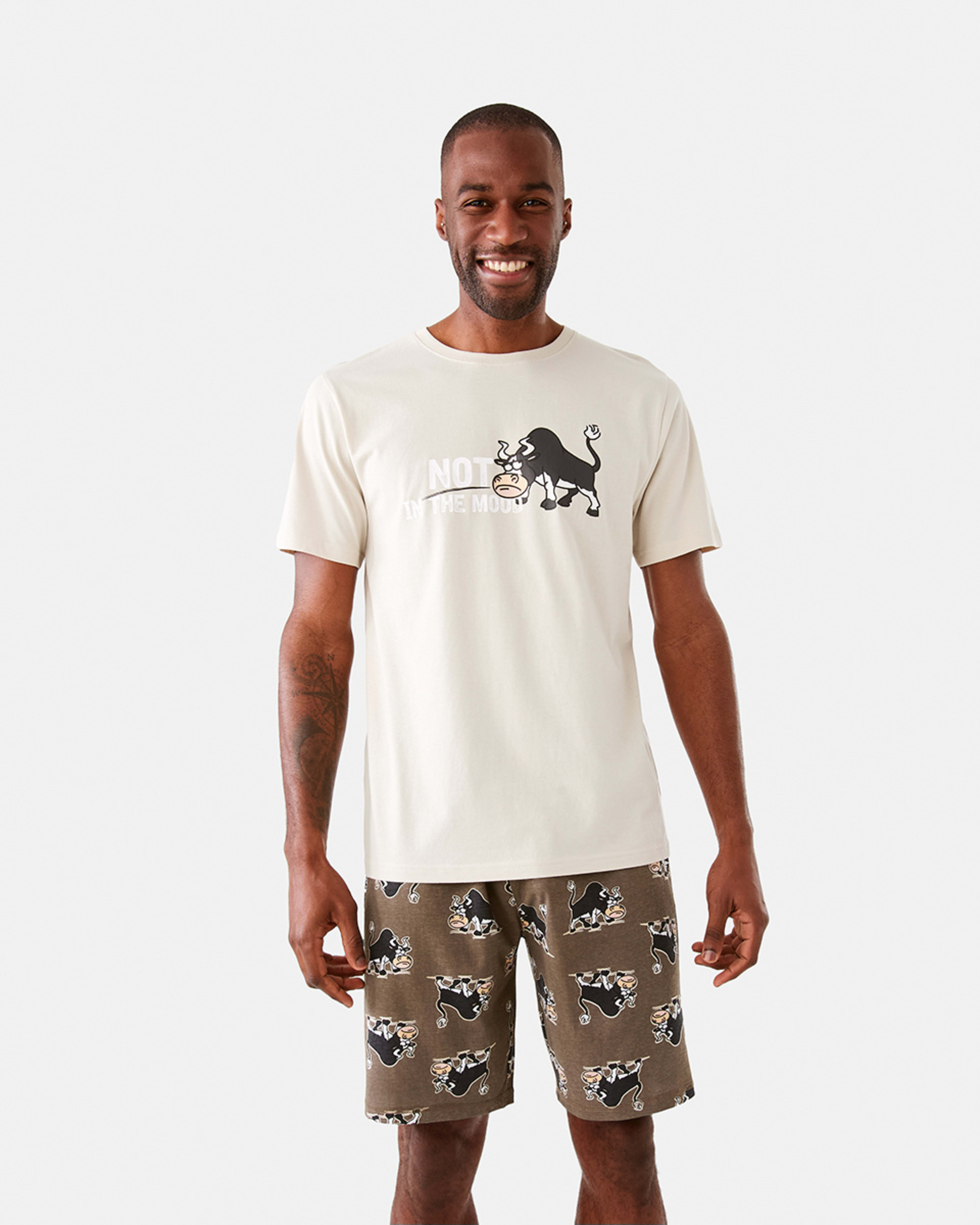 1 Short Sleeve Knit Short Pyjama Set In Themood, 1 of 8