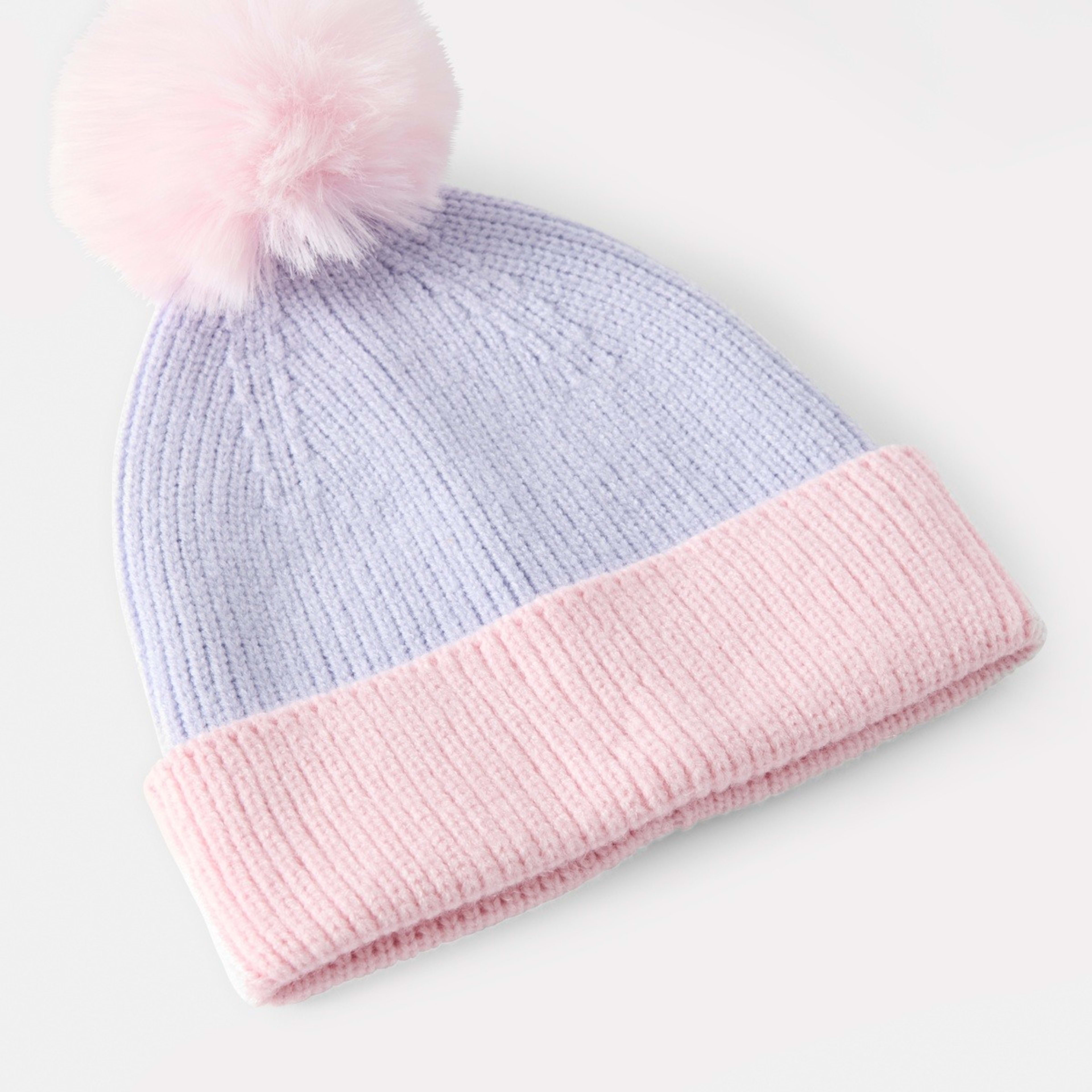 3 Colour Block Beanie Lily Lavender, 3 of 3